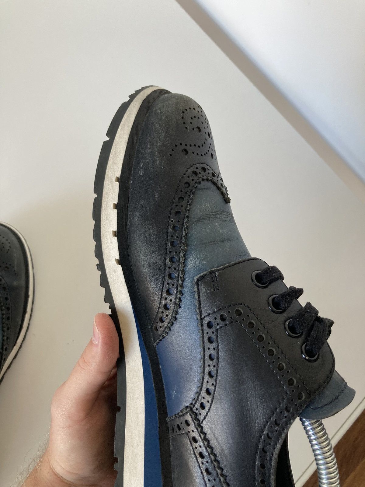 Prada Vintage prada perforated leather lace up casual shoes 8 43 Size US 8 / EU 41 - 12 Thumbnail