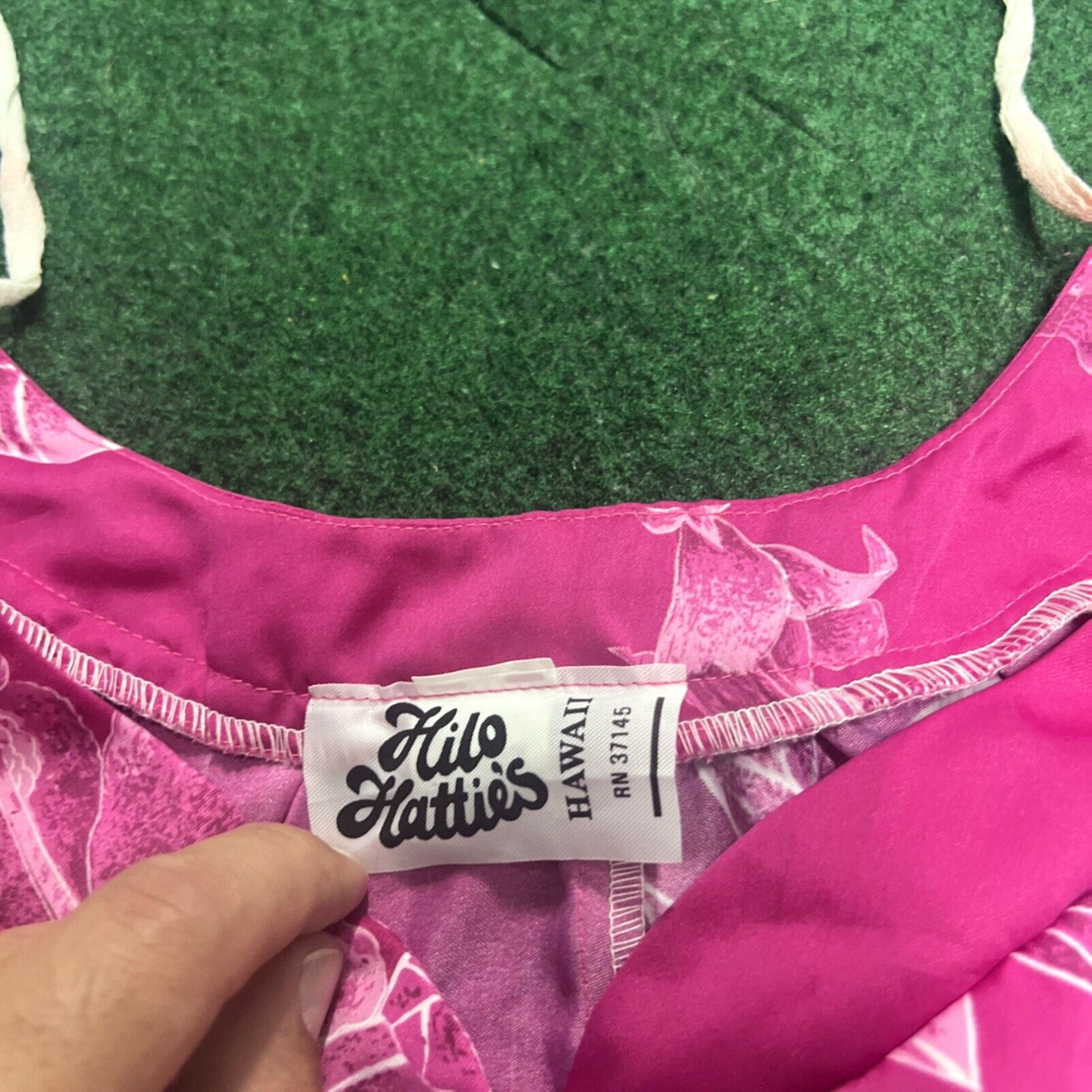Hilo Hattie Hilo Hattie Dress Womens Large Pink Vintage Hawaiian Midi Floral Mumu Monstera Size L / US 10 / IT 46 - 4 Thumbnail