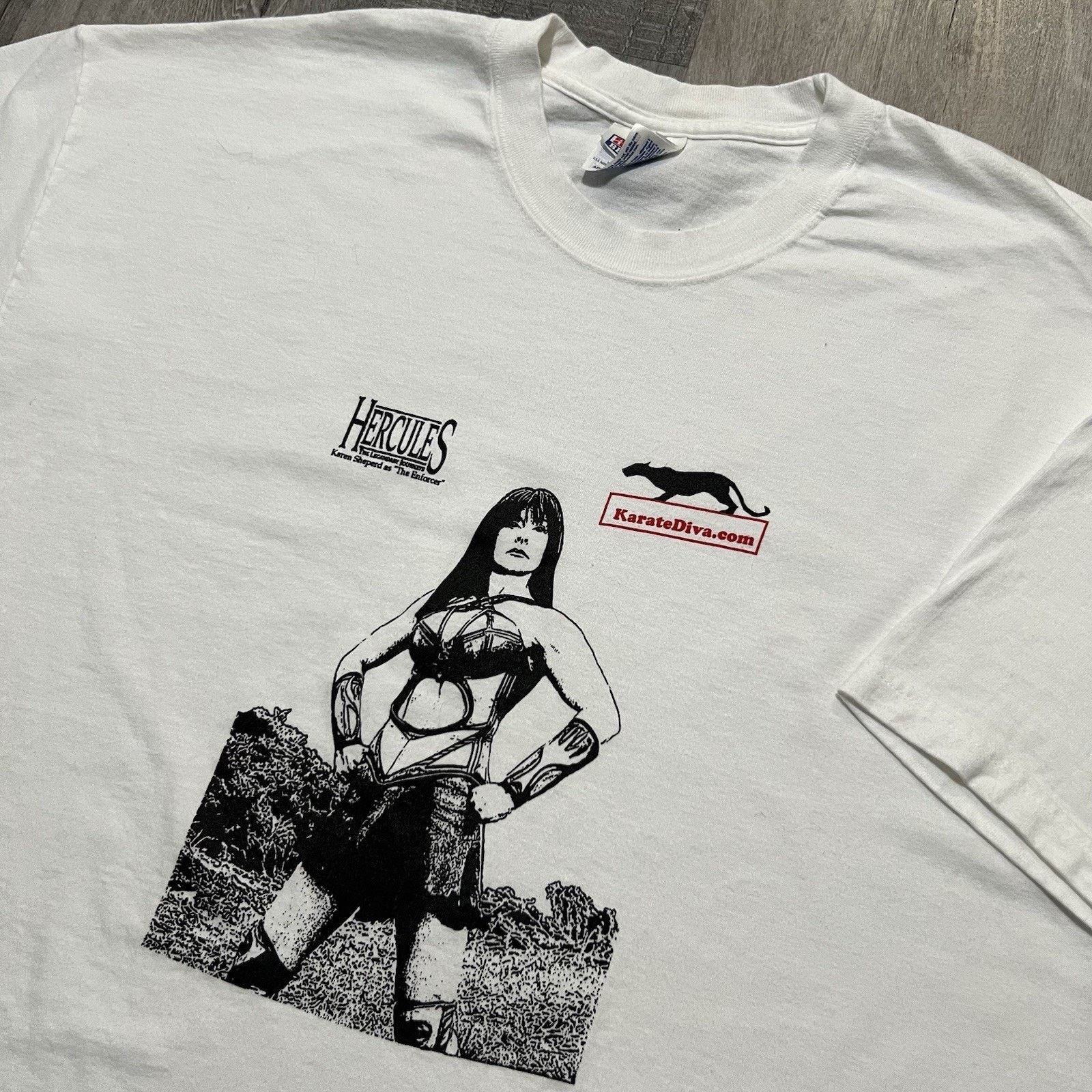 Hanes VTG Hercules The Legendary Journeys T Shirt Karen Sheperd Size US XL / EU 56 / 4 - 2 Thumbnail