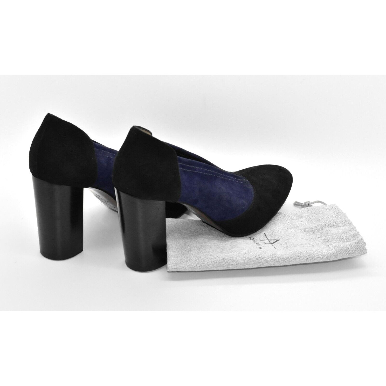 Aquatalia AQUATALIA Black Blue Colorblock Suede Block Heel Shoes Sz 10 Size US 10 / IT 40 - 5 Thumbnail