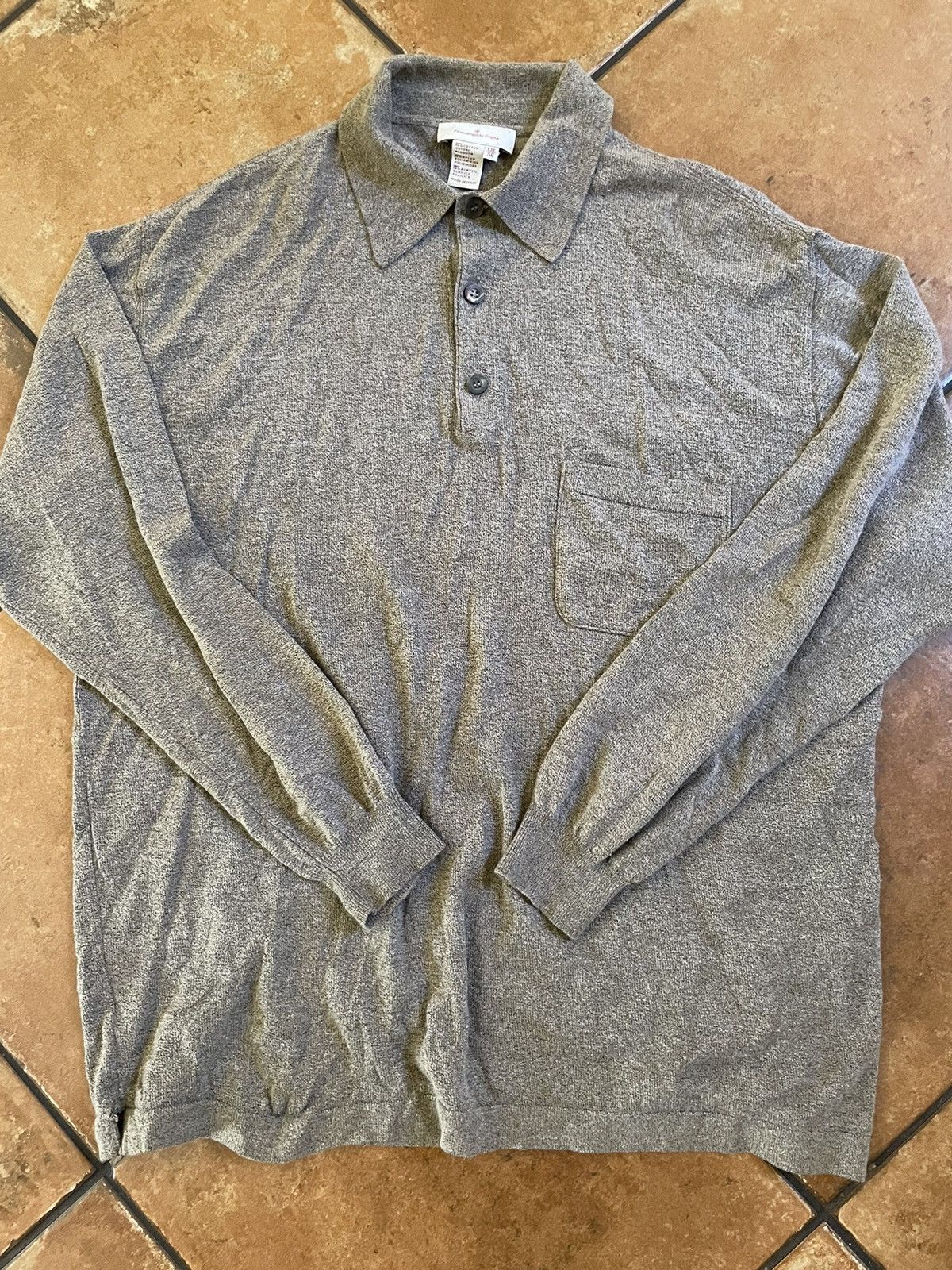 Ermenegildo Zegna × Vintage Long Sleeve Sweater Polo Size US XXL / EU 58 / 5 - 2 Thumbnail