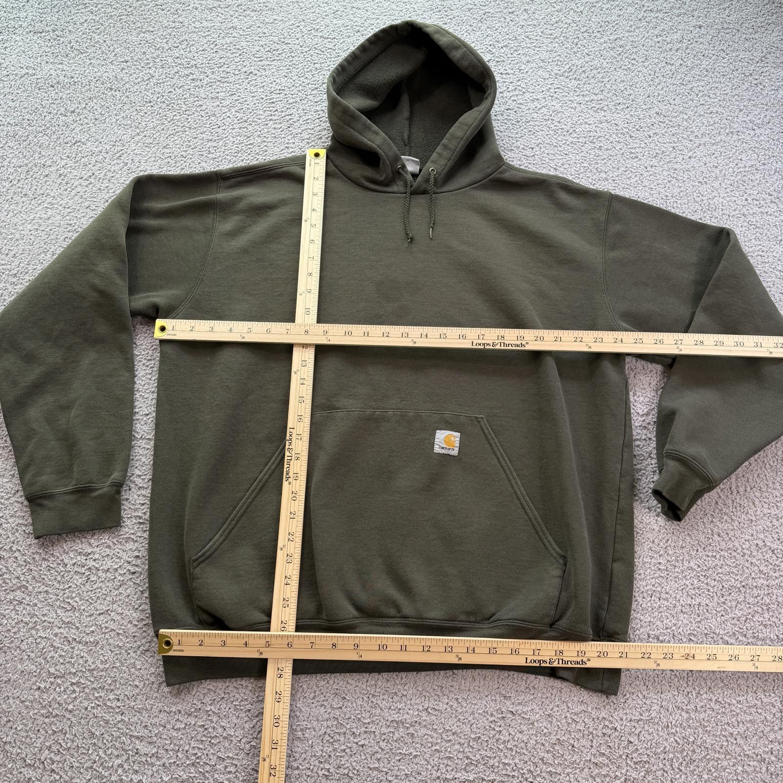 Carhartt Carhartt Olive Green Pullover Hoodie Mens Large Workwear Size US L / EU 52-54 / 3 - 3 Thumbnail
