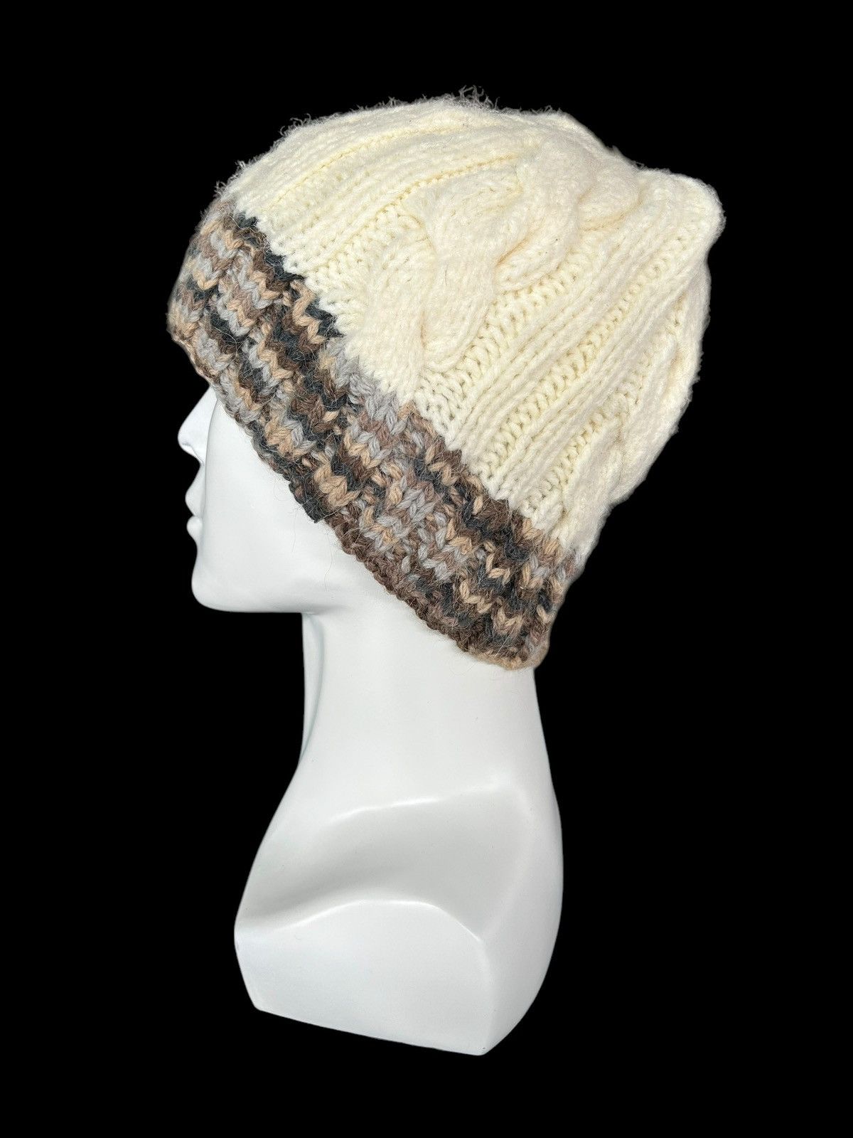Japanese Brand × Kapital × Vintage Crochet Knitted Handmade Beanie Hats Rare ☠️☠️ Size ONE SIZE - 2 Thumbnail