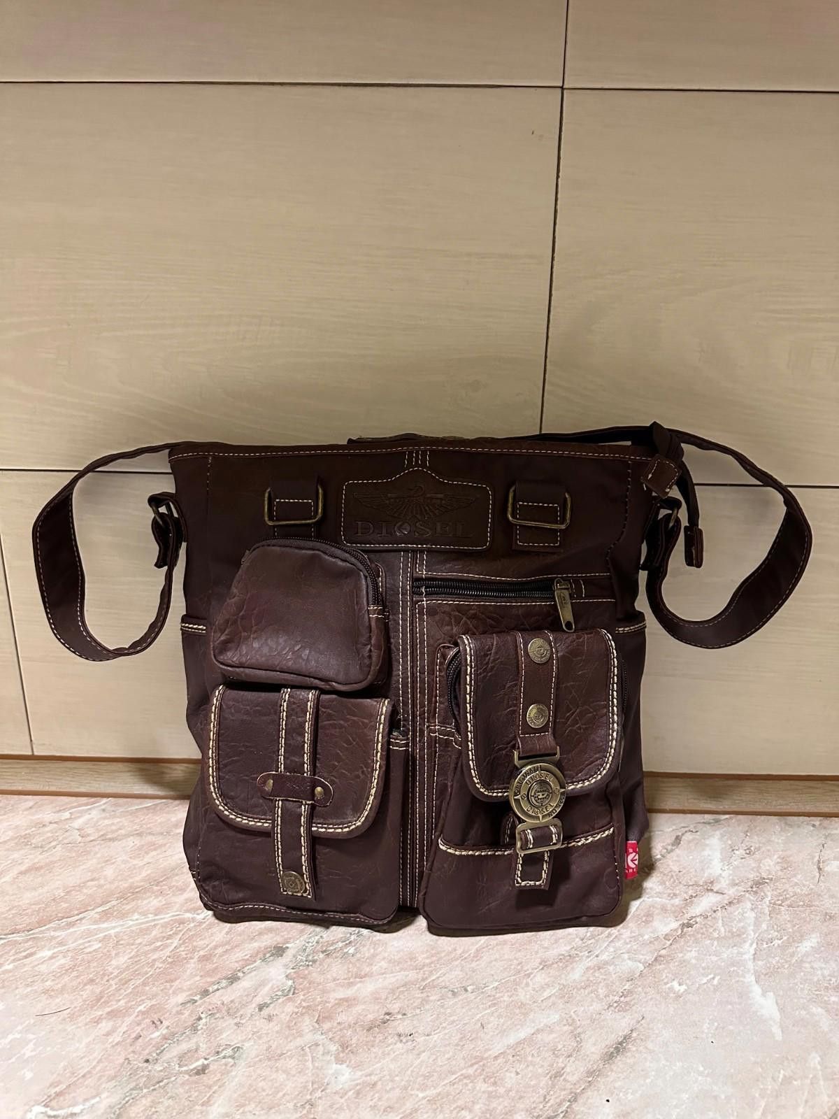 Diesel Y2K Diesel Bag Faux Leather Patchwork Techwear Utility Bag Size ONE SIZE - 1 Thumbnail