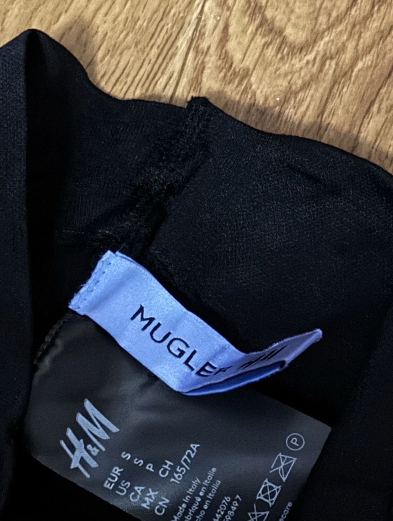 H&M × Mugler Rare Mugler X H&M Brand New Black Tights Italy Made Sz S Size 26" / US 2 / IT 38 - 2 Thumbnail