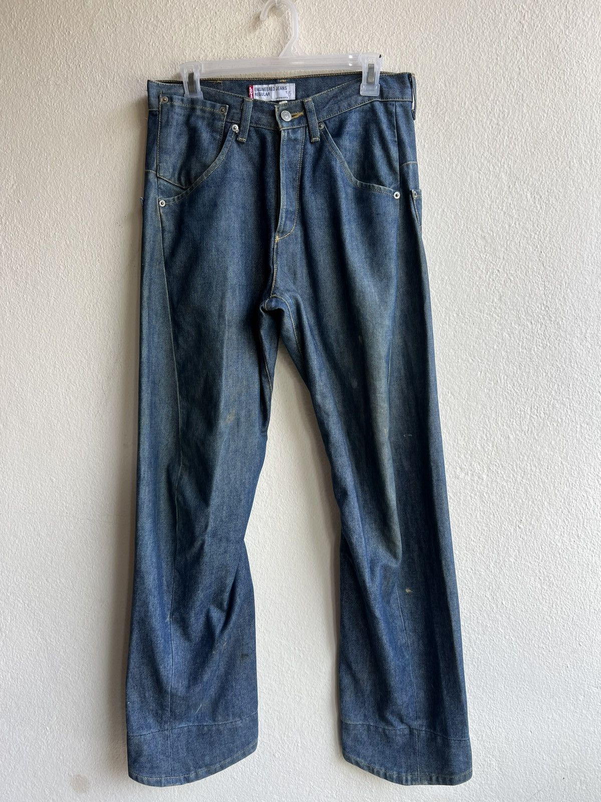 Levi's Vintage 2000 Levi’s Engineered Regular Dirty Mud Denim Jeans Size US 31 - 2 Thumbnail