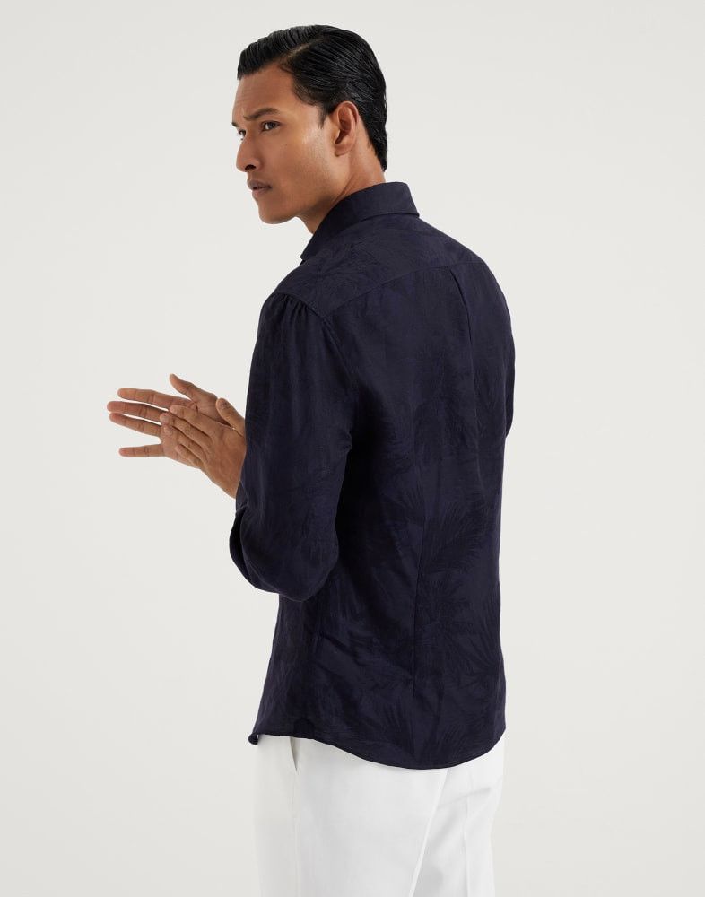 Brunello Cucinelli o1w1db10825 Shirt in Navy Blue Size US L / EU 52-54 / 3 - 3 Thumbnail