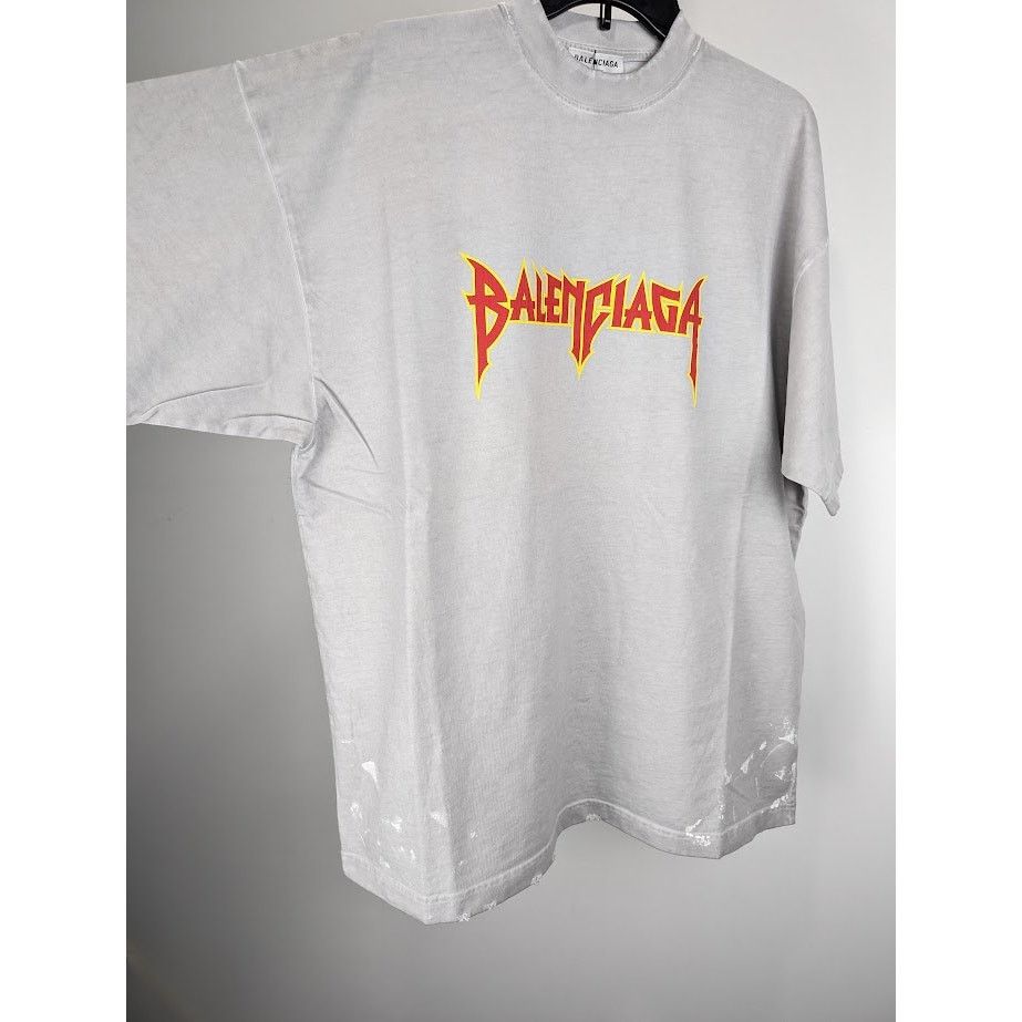 Balenciaga o1rshd1 Short Sleeve T-Shirt in Gray Size US S / EU 44-46 / 1 - 9 Thumbnail