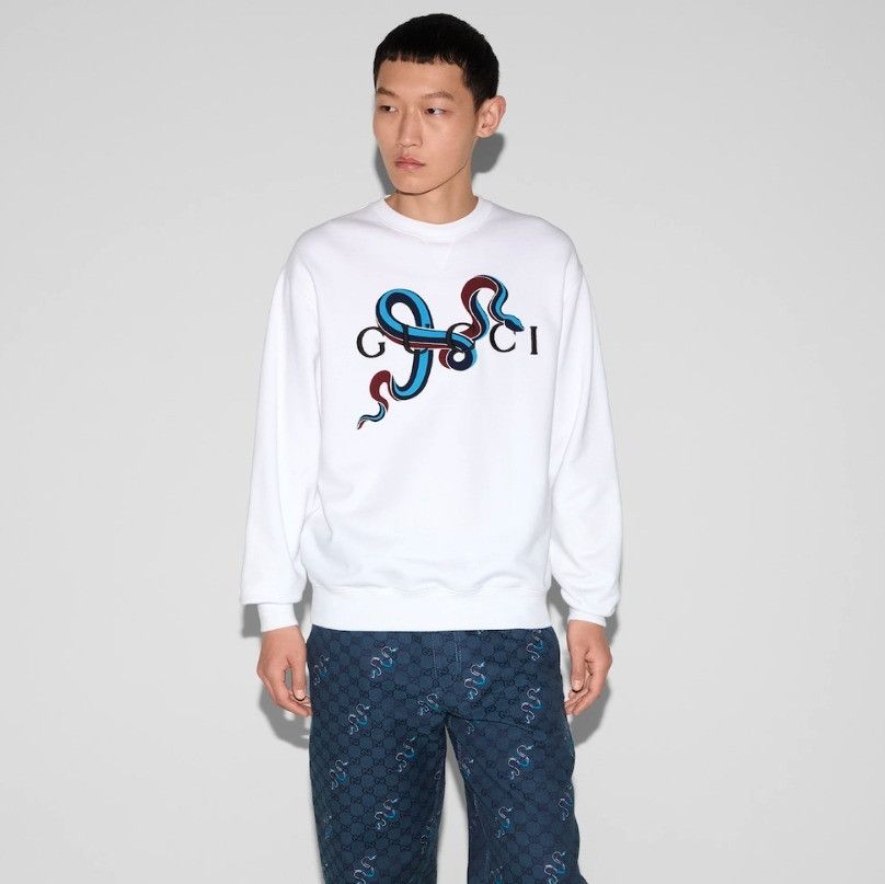 Gucci o1loc1c0925 Printed Cotton Jersey T-Shirt in White Size US S / EU 44-46 / 1 - 2 Thumbnail