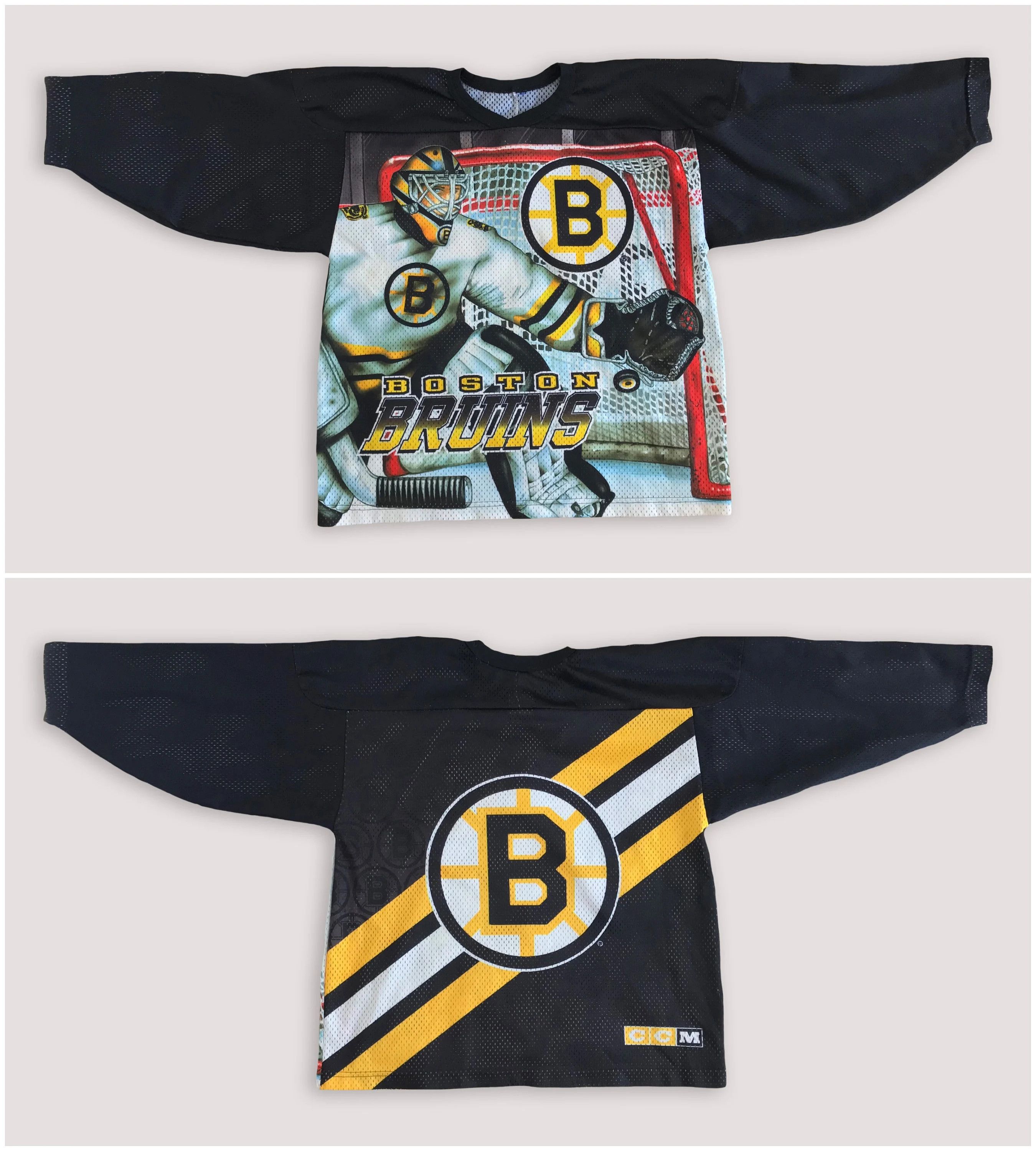Ccm Vintage 90s CCM BOSTON BRUINS Jersey Fanimation NHL USA Size US S / EU 44-46 / 1 - 4 Thumbnail