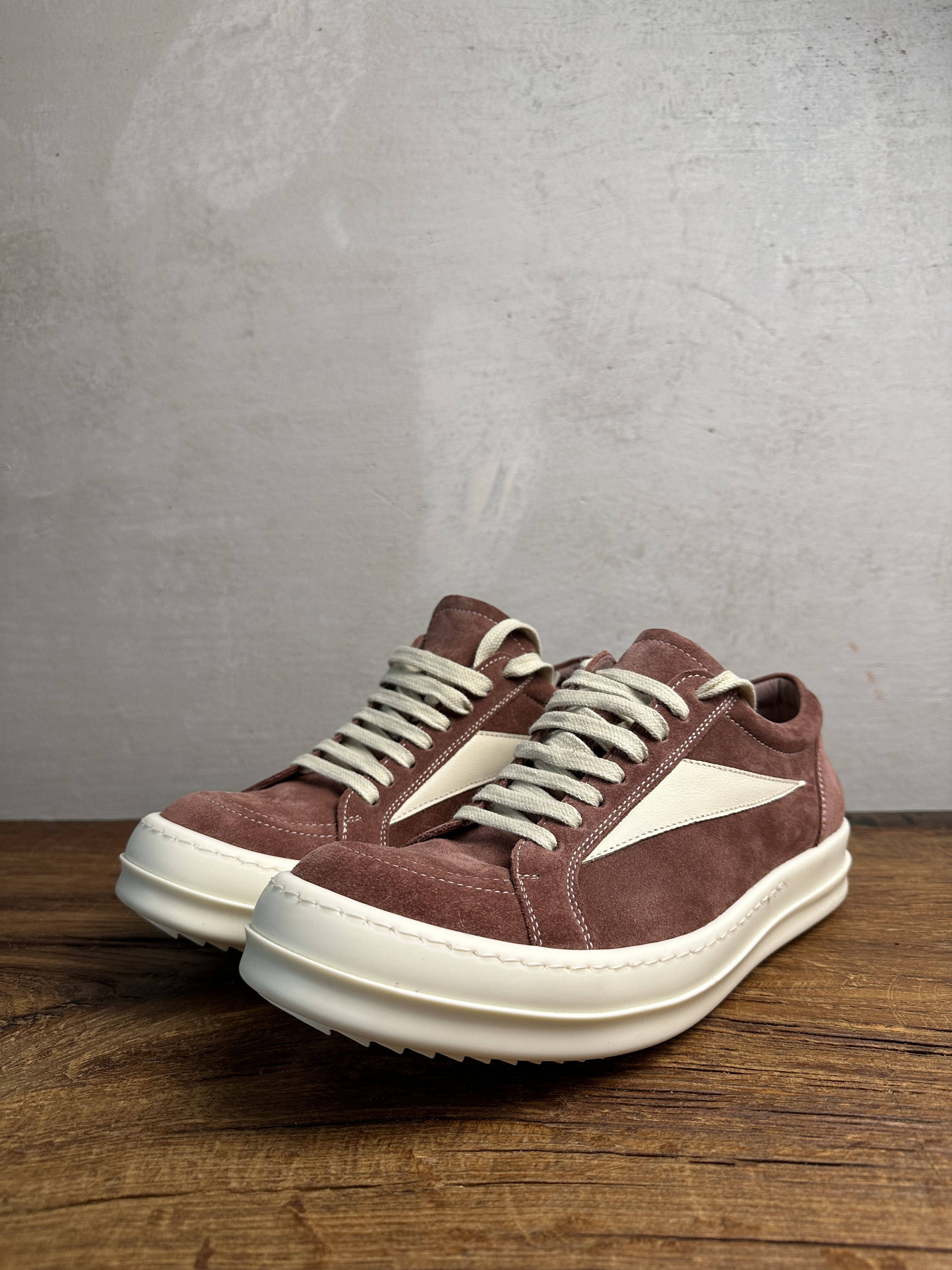 Rick Owens Rick Owens Vintage Suede Sneaker (Clay/Milk) Size US 10 / IT 40 - 1 Thumbnail