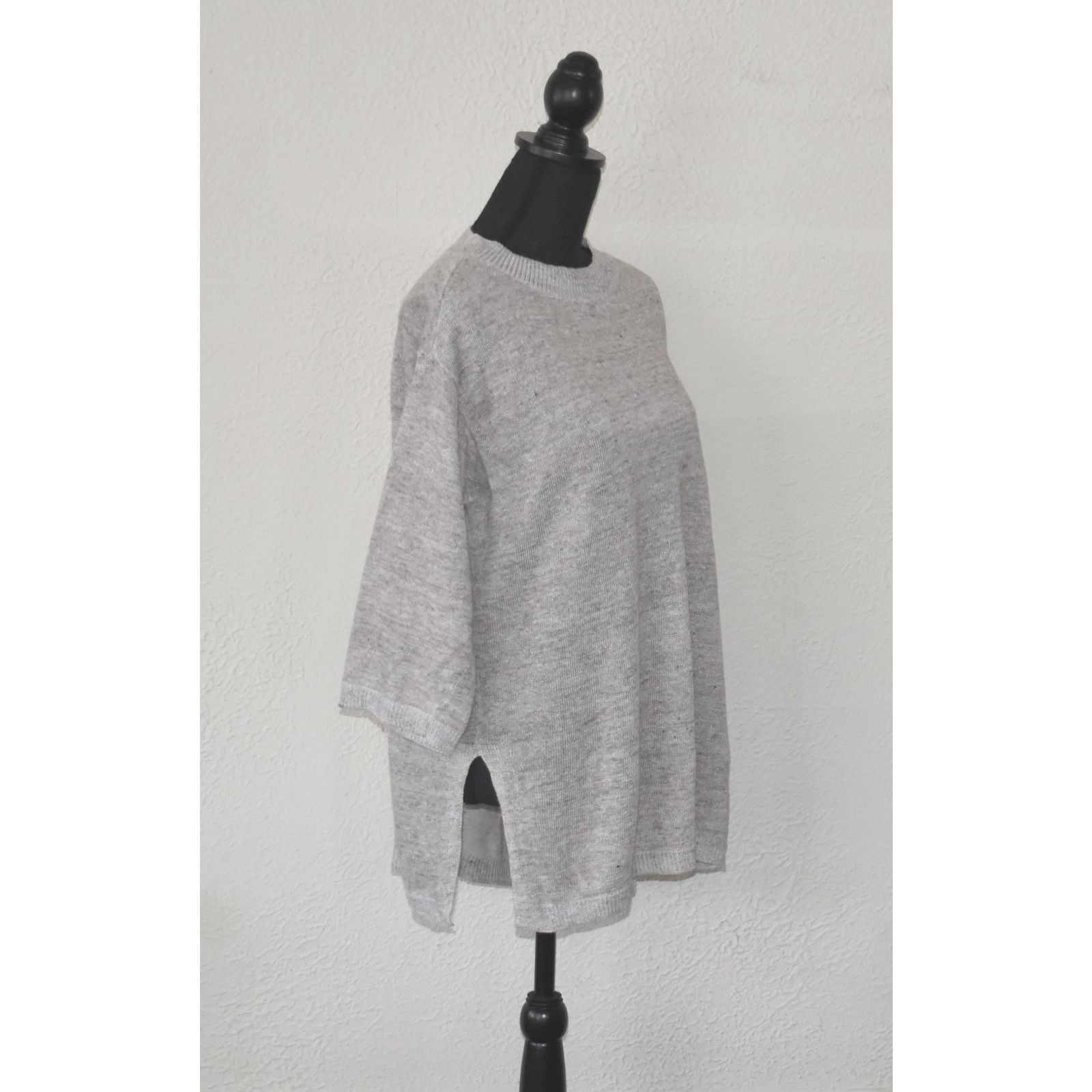 Eileen Fisher NEW EILEEN FISHER Organic Linen Crew Neck Sweater Sz XXS/XS Size XS / US 0-2 / IT 36-38 - 2 Thumbnail