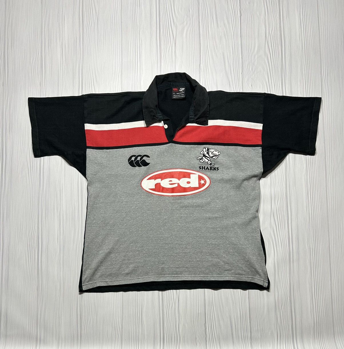 Canterbury of New Zealand Vintage 00’s Sharks Rugby Union Shirt Canterbury Jersey Size US XXL / EU 58 / 5 - 1 Thumbnail
