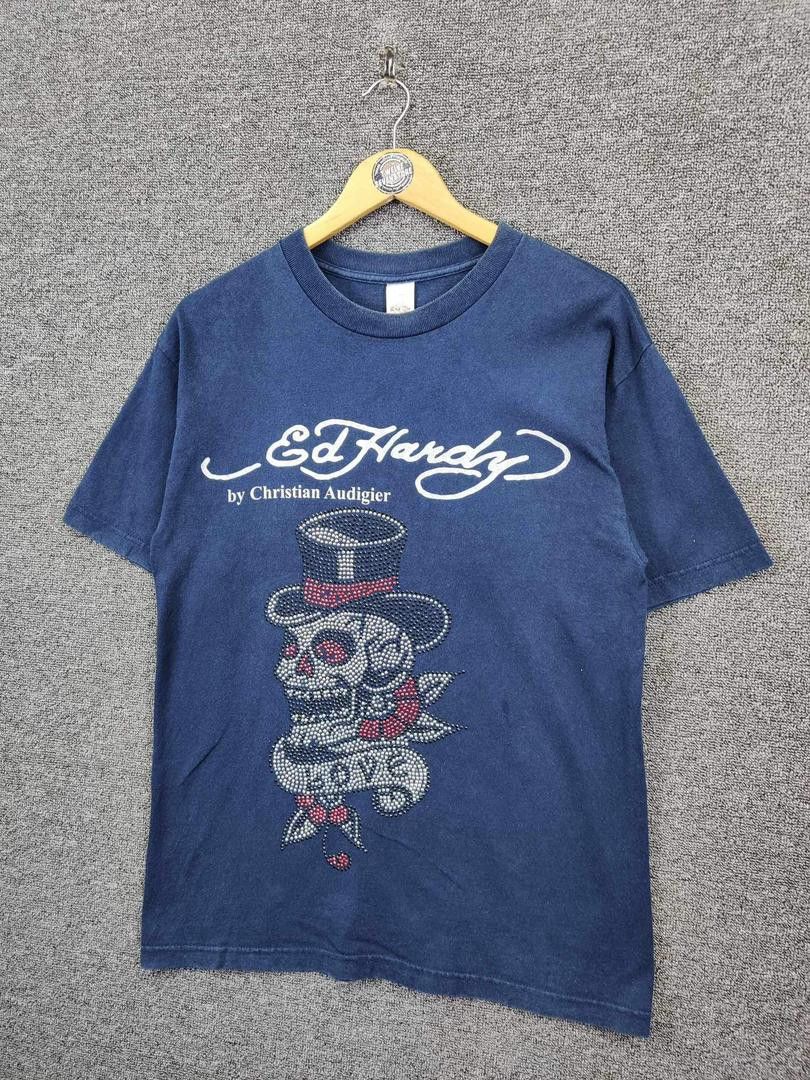 Ed Hardy Vintage Ed Hardy Christian Audigier Skull Tee Tshirt Size US M / EU 48-50 / 2 - 2 Thumbnail