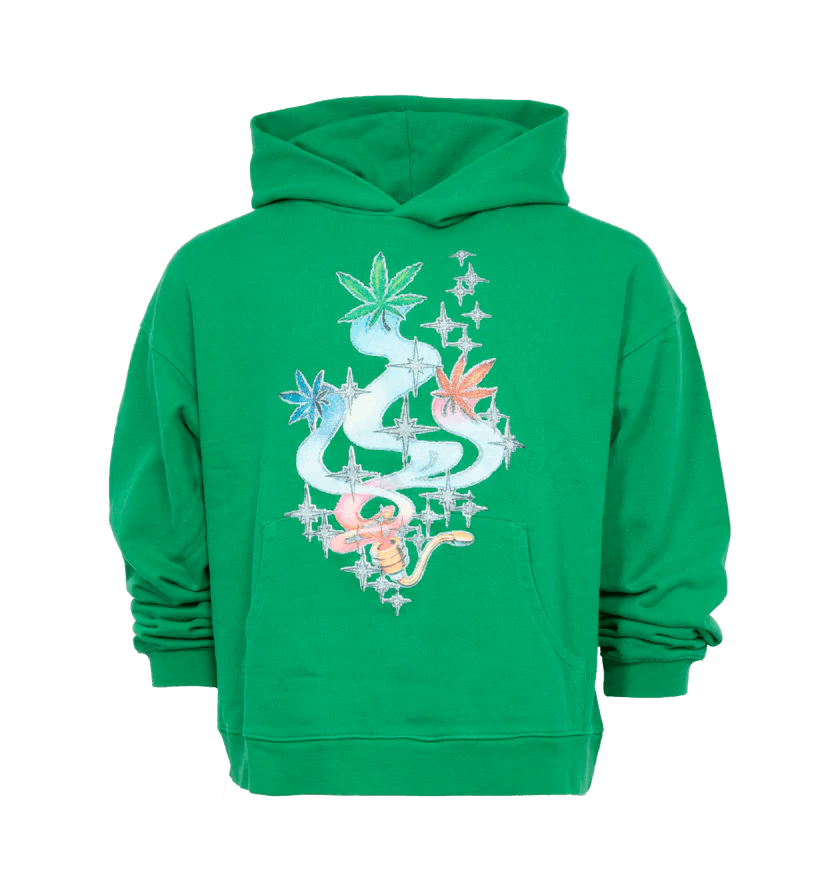 ERL o1h1sh10624 Hoodie in Green Grailed