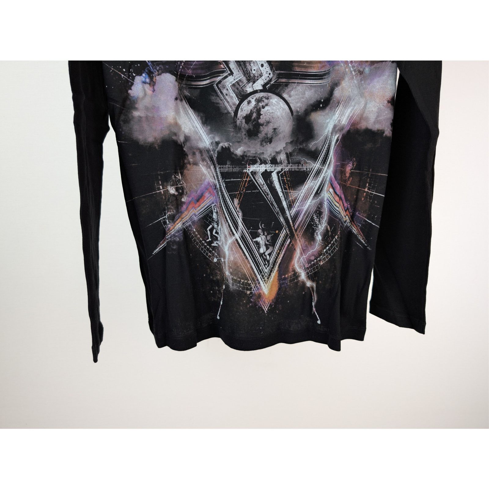 Balmain o1rshd1 Q:2 / Galaxy Ribbed Long Sleeve T-Shirt Black/Multi Size US L / EU 52-54 / 3 - 4 Thumbnail