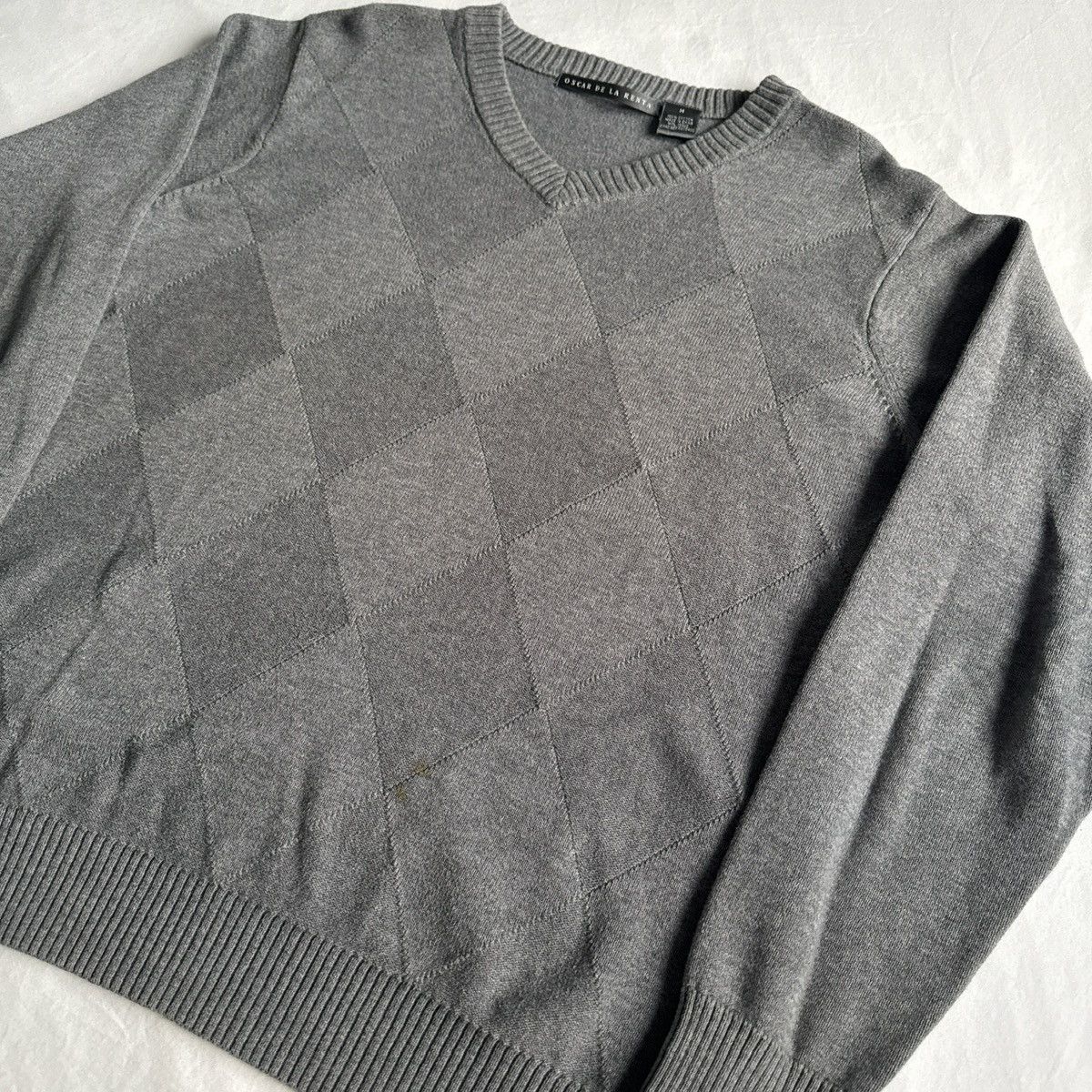 Oscar De La Renta Oscar De La Renta Men’s Knit Sweater Grey Medium Size US M / EU 48-50 / 2 - 2 Thumbnail