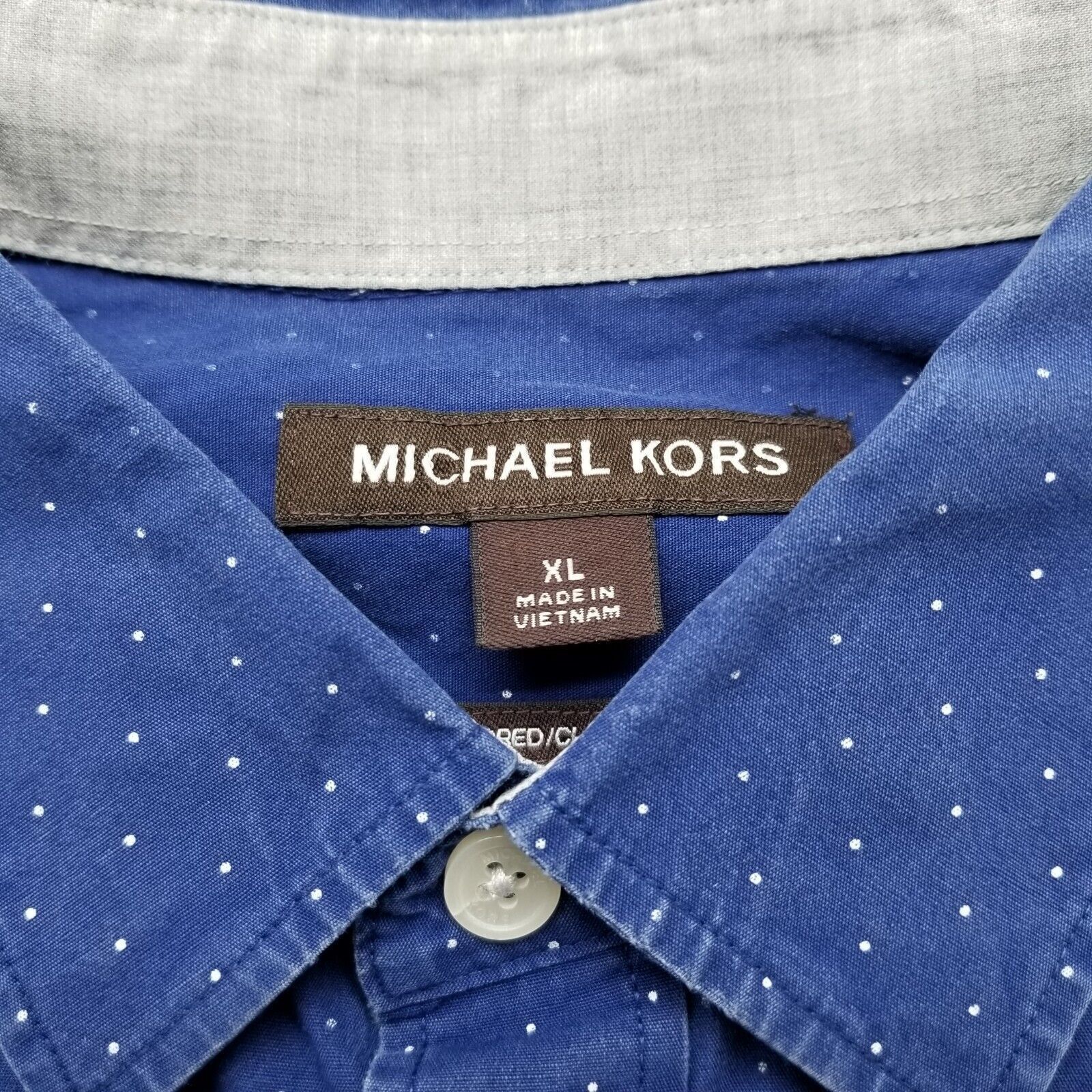 Michael Kors Michael Kors Shirt Mens XL Polka Dot Button Up Long Sleeve Size US XL / EU 56 / 4 - 7 Thumbnail