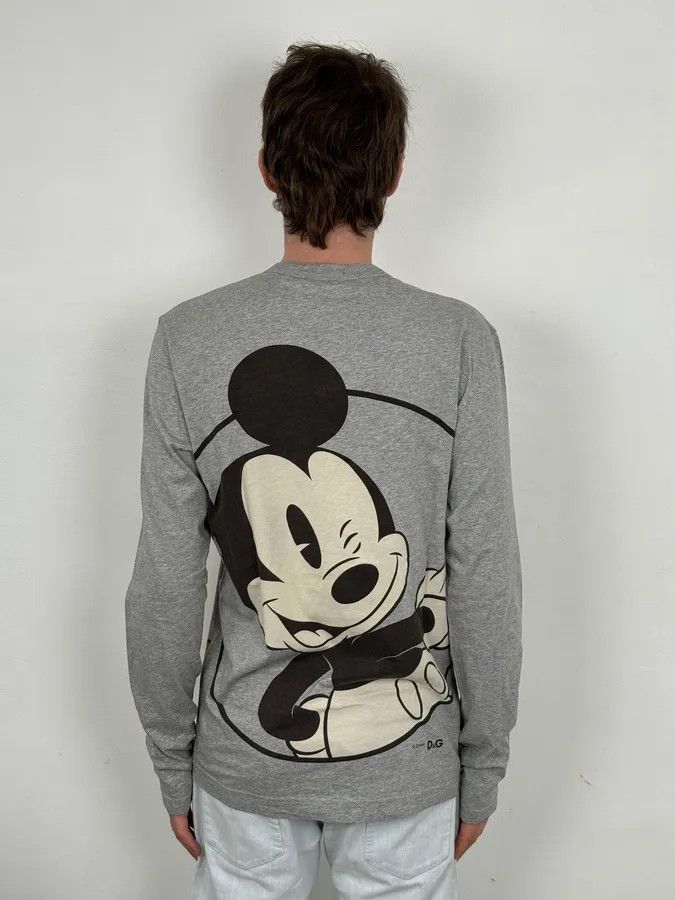 Dolce & Gabbana AW2010 Dolce & Gabbana Mickey & Pluto Grey Longsleeves Size US L / EU 52-54 / 3 - 4 Thumbnail