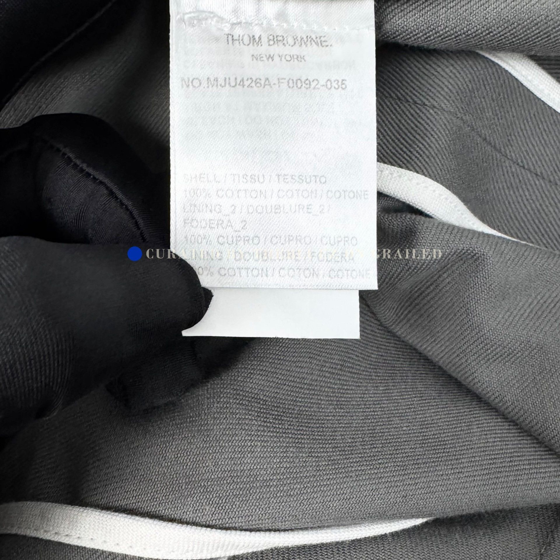 Thom Browne Thom Browne Dark Gray Striped Suit Jacket Size US L / EU 52-54 / 3 - 6 Thumbnail