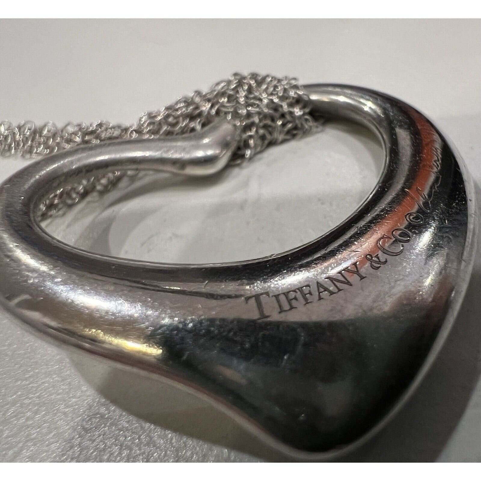 Tiffany & Co. Tiffany & Co. Elsa Peretti Open Heart 30in Chain 925 Mesh Size ONE SIZE - 3 Thumbnail