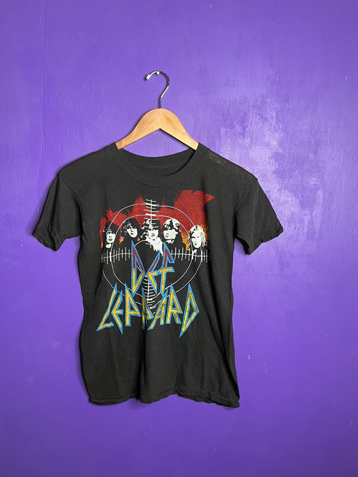 image of Band Tees x Tour Tee Vintage 70's Def Leppard Kill Shot Tour T-Shirt in Black, Men's (Size Small)