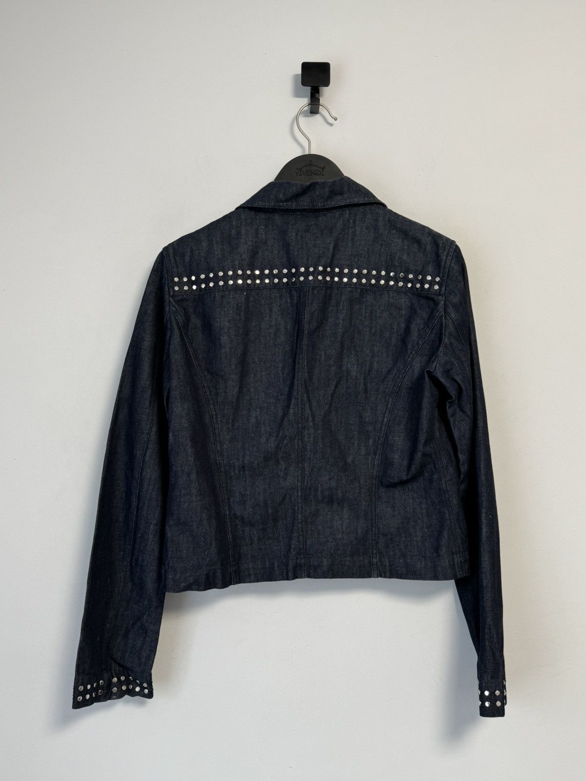 Versace Jeans Couture Versace Jeans Couture Rhinestone Denim Set Cropped Jacket Size L / US 10 / IT 46 - 13 Thumbnail