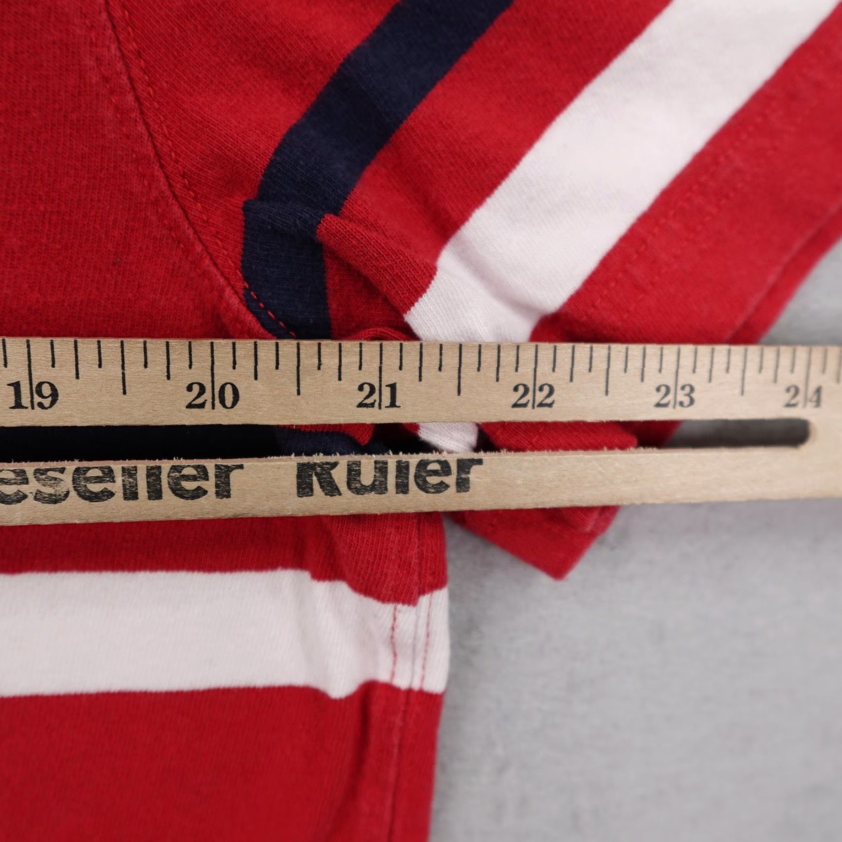 J.Crew J.Crew Shirt Mens Medium Striped Red Blue White Oarsman Short Sleeve Crew Neck T-Shirt Regular Fit Vintage? No (Do not include) Mens Size US M / EU 48-50 / 2 - 6 Thumbnail