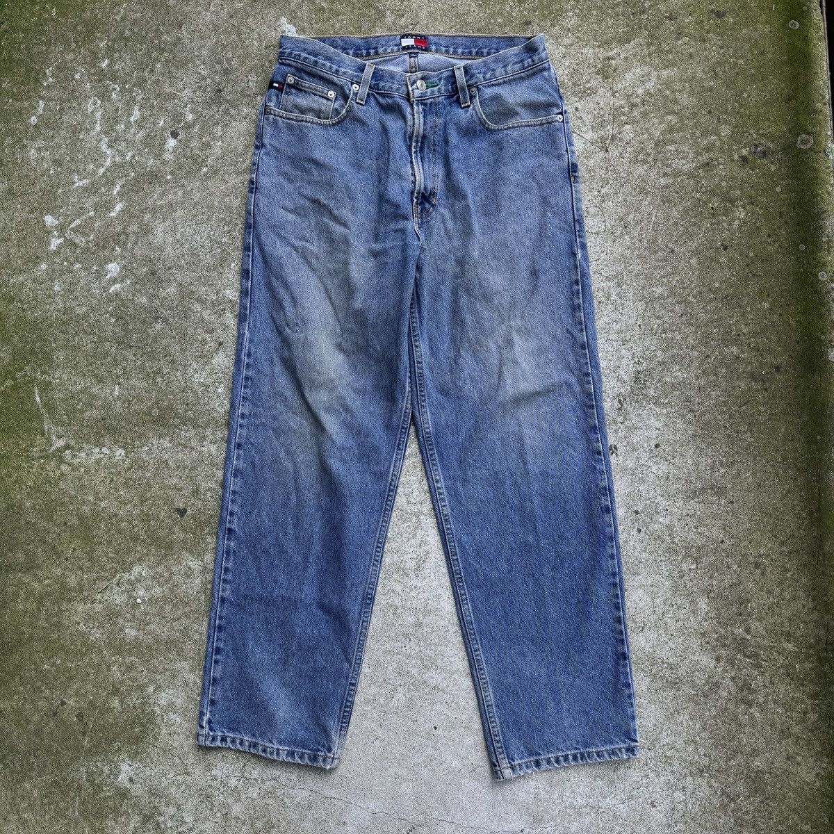 Vintage Thrashed Faded Distressed Tommy Jeans Skater ERD Grunge Size US 33 - 1 Thumbnail