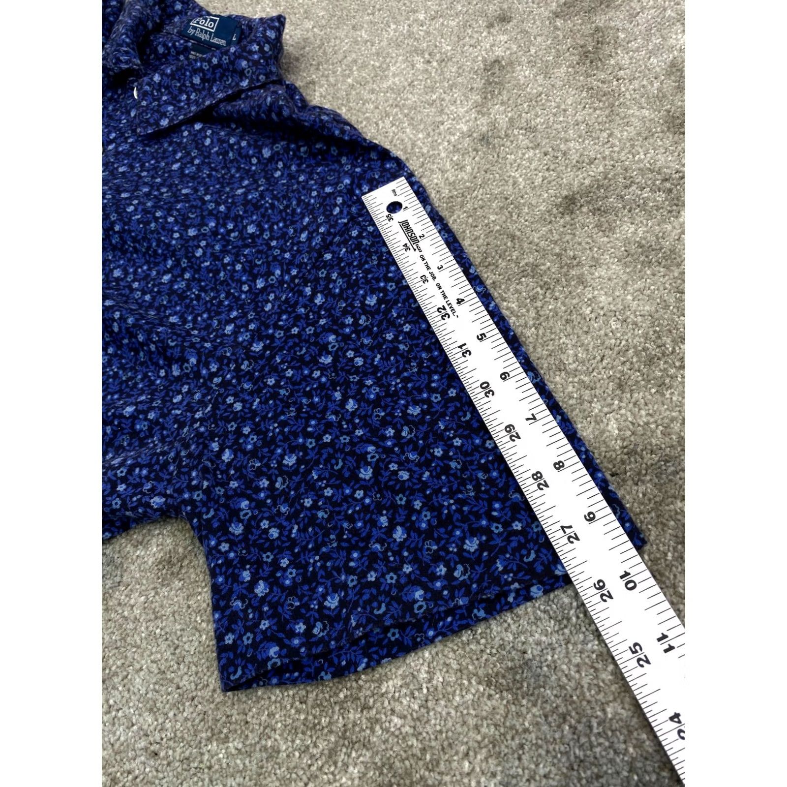 Ralph Lauren Polo Shirt Polo by Ralph Lauren Polo Shirt Men Large Short Sleeve Blue Floral Cotton 6636 Size US L / EU 52-54 / 3 - 5 Thumbnail