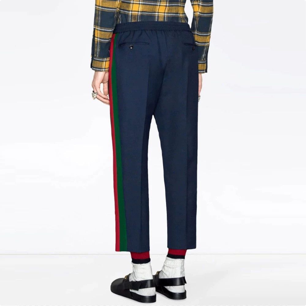 Gucci GUCCI Red Green Stripe Cropped Pants Size US 34 / EU 50 - 3 Thumbnail