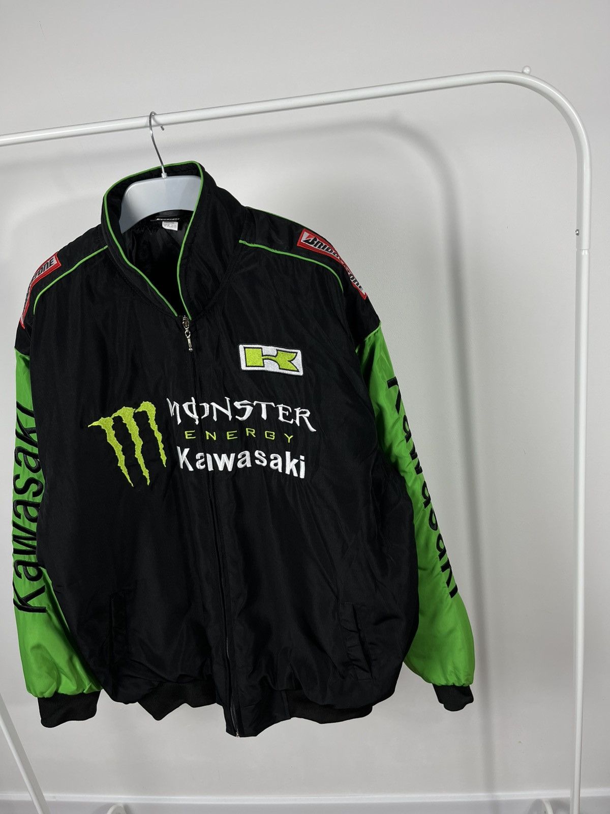 Vintage Monster Energy Kawasaki Racing Bomber Jacket XXL Black Green Size US XXL / EU 58 / 5 - 6 Thumbnail