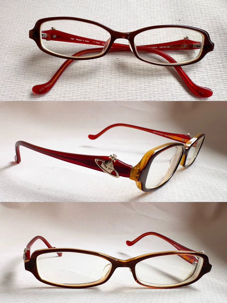 Vivienne Westwood Vivienne Westwood Vintage Red-Brown Framed Saturn Nerd Gla Size ONE SIZE - 2 Thumbnail