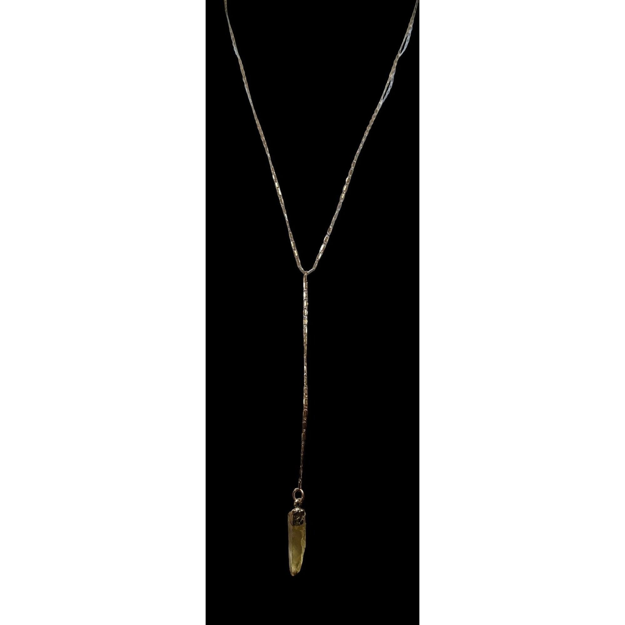 Other Yellow Crystal Pendant Gold Lariat Necklace Size ONE SIZE - 5 Thumbnail