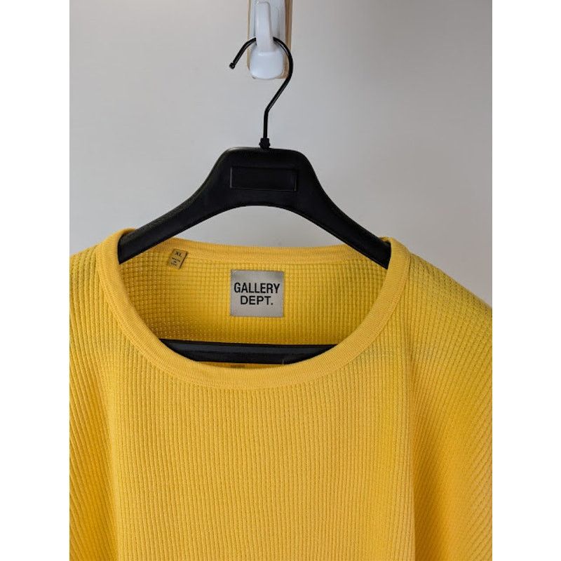 Gallery Dept. o1rshd1 Long Sleeved Waffle Knit T-Shirt in Yellow Size US XL / EU 56 / 4 - 8 Thumbnail