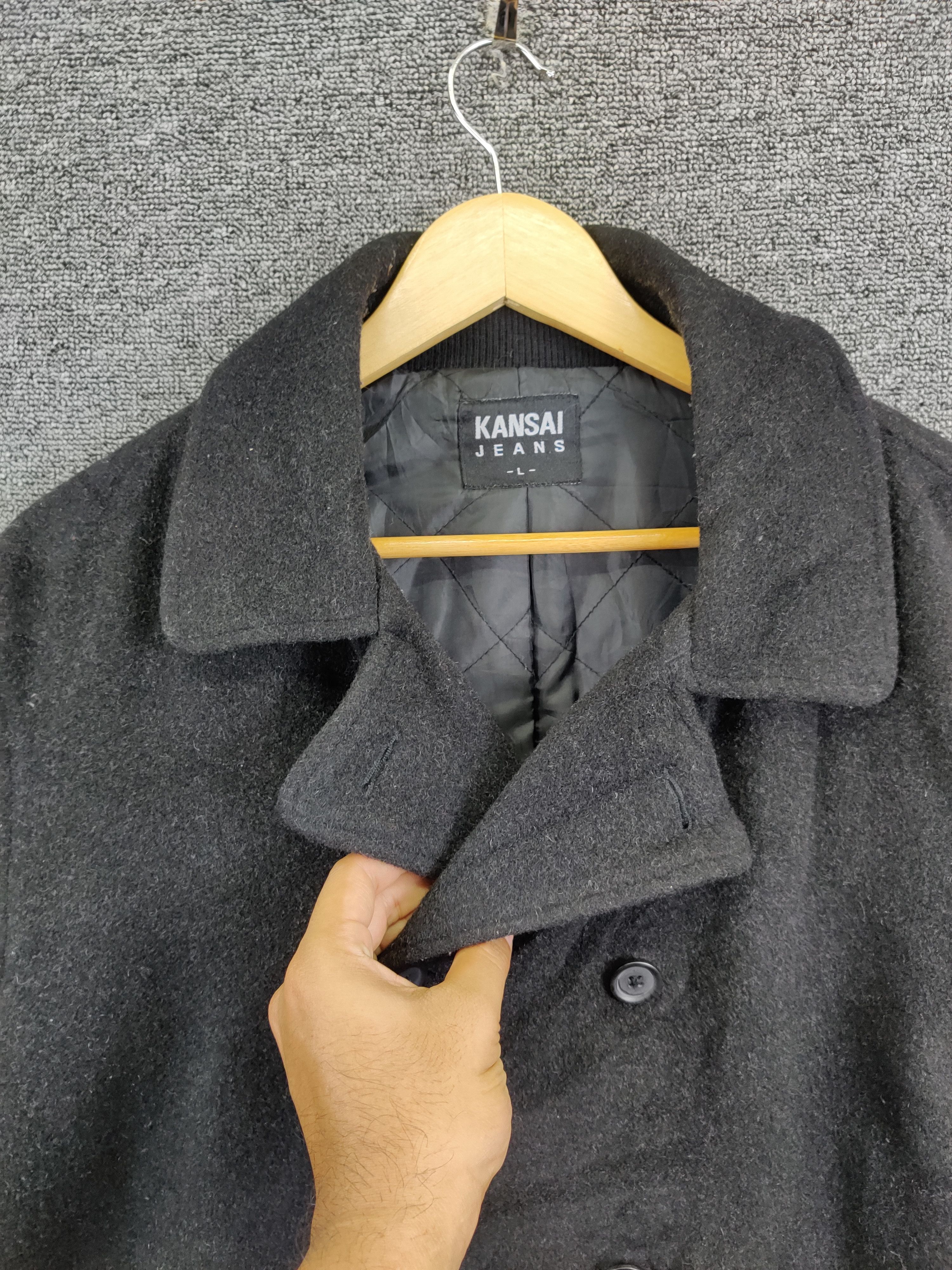 Kansai Yamamoto Kansai Jeans Kansai Yamamoto Wool Double Breasted Coat Size US L / EU 52-54 / 3 - 3 Thumbnail
