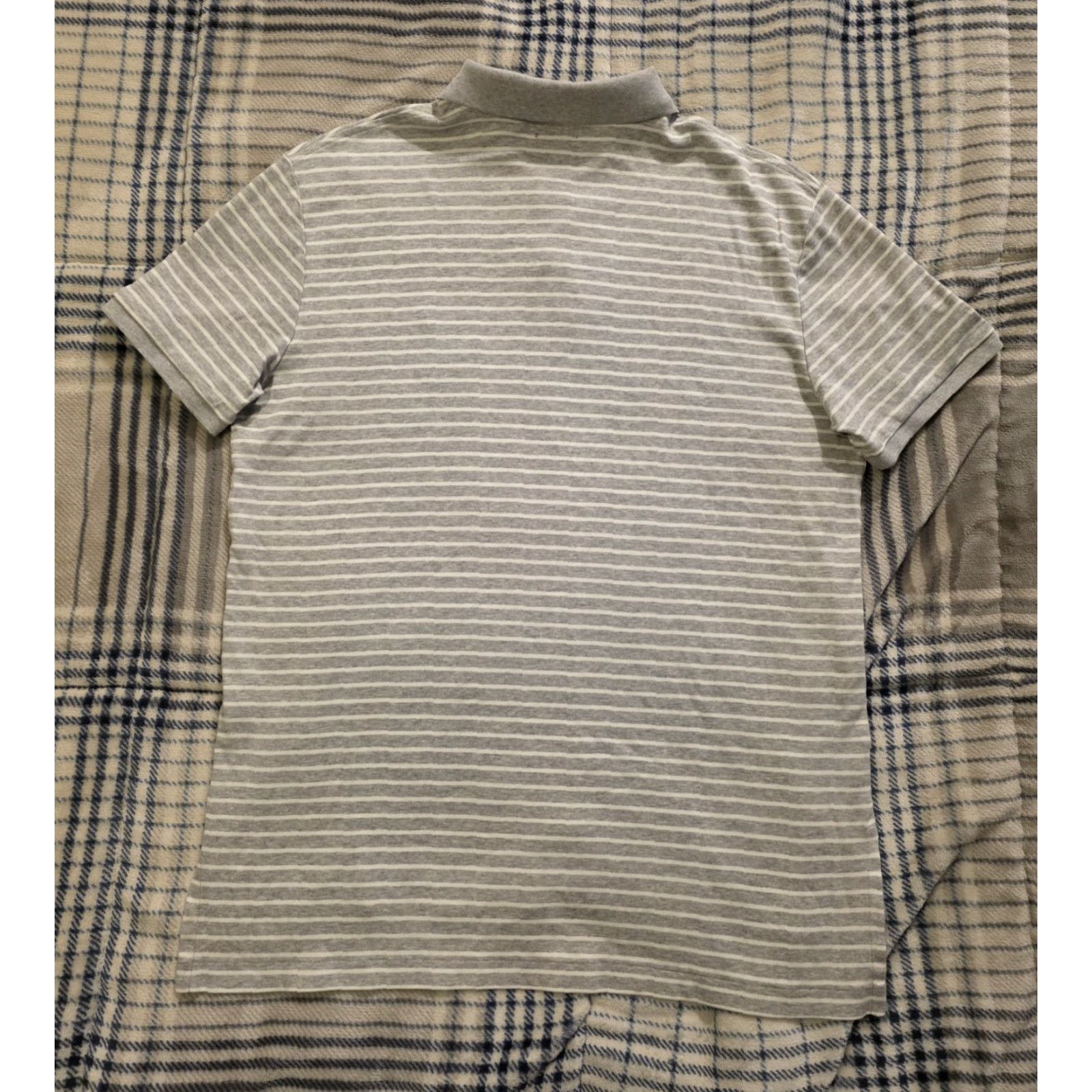 Polo Ralph Lauren VINTAGE Polo Ralph Lauren Polo Shirt Striped Gray White Men's Large Short Sleeve Casual Size US L / EU 52-54 / 3 - 3 Thumbnail