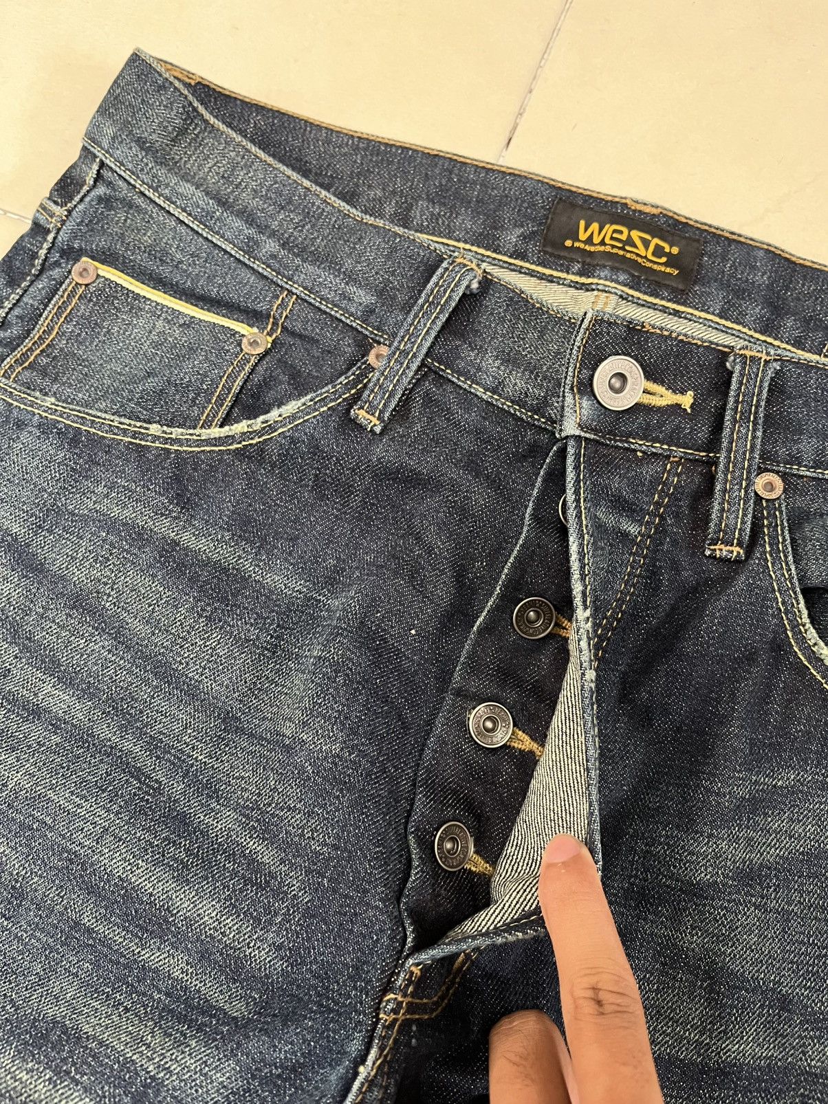 Japanese Brand 🇯🇵WESC Japanese slim selvadge denim jeans pants Size US 29 - 8 Thumbnail