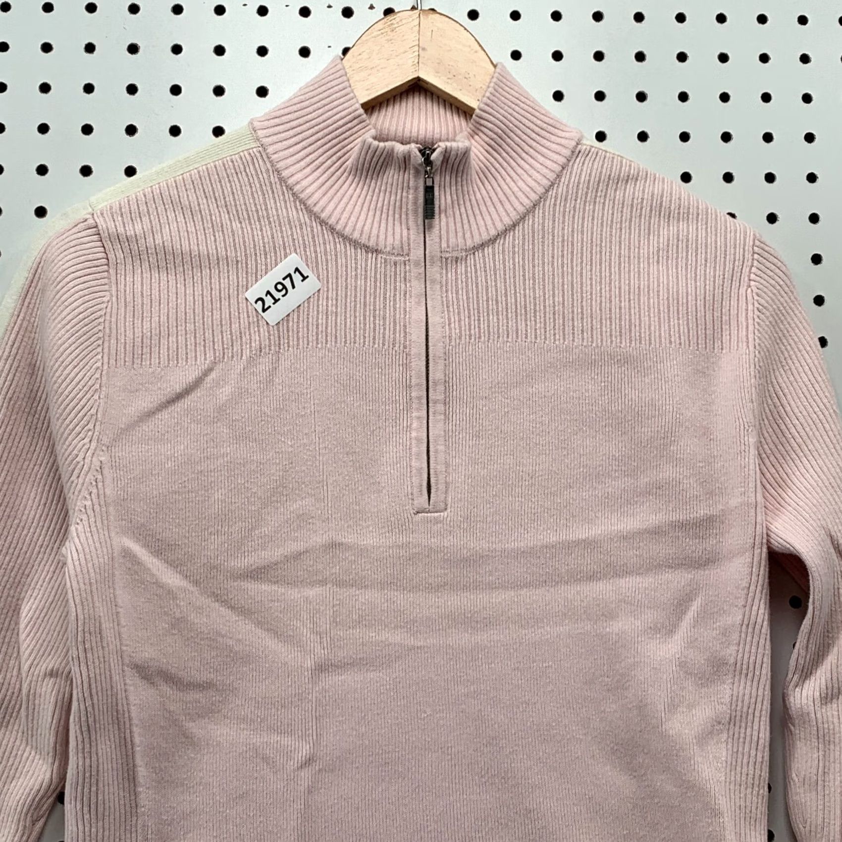 Tommy Hilfiger Tommy Hilfiger 1/4 Zip Pullover Sweater Womens Large Spell Out Long Sleeve Pink 18x24 Mens/Womens Size L / US 10 / IT 46 - 7 Thumbnail