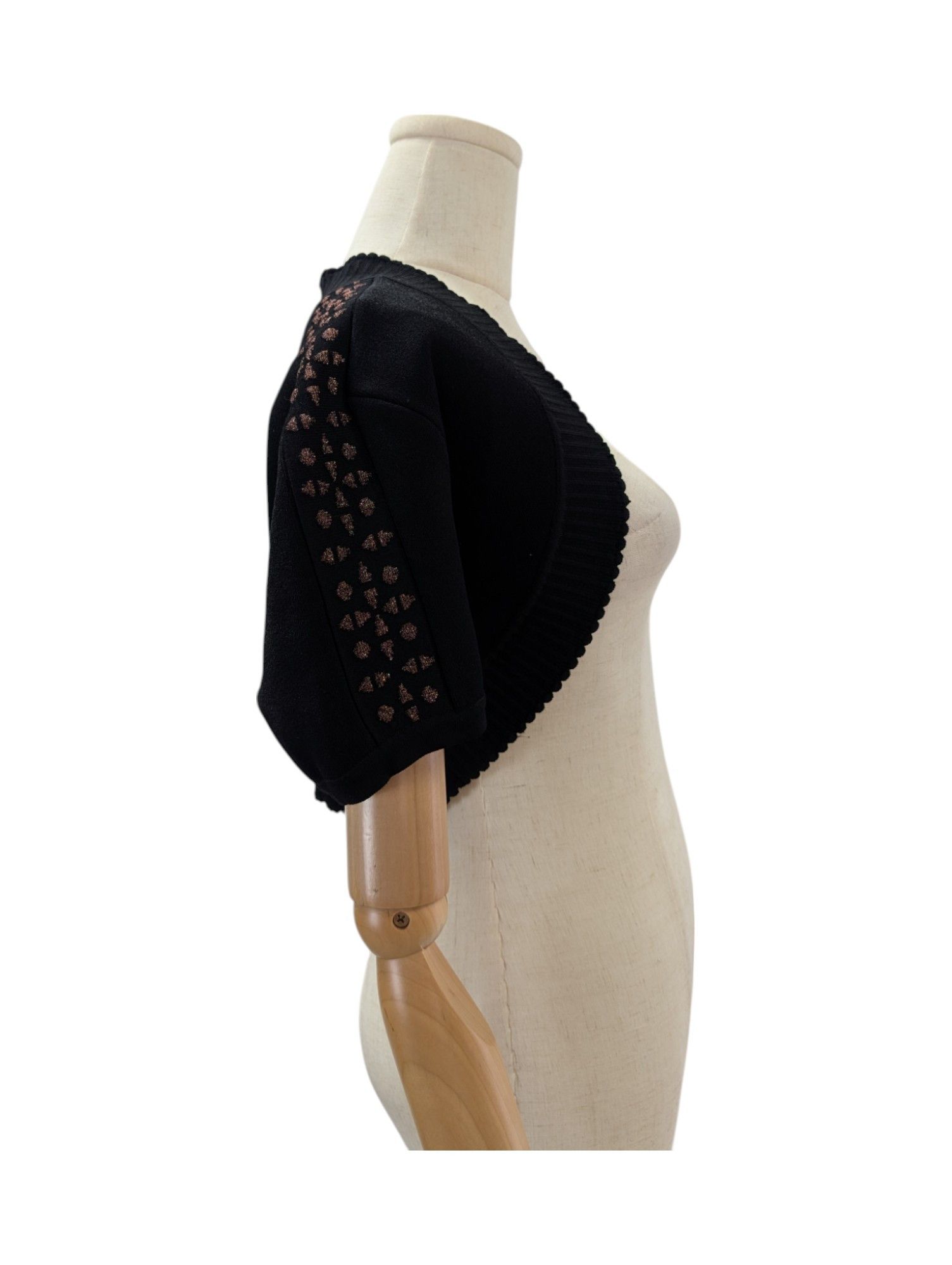 Alaia Alaia Black And Bronze Cropped Open Top Size M / US 6-8 / IT 42-44 - 6 Thumbnail