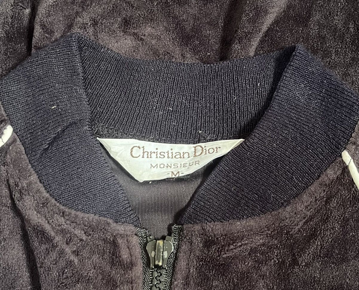 Dior Vintage christian dior logo velvet velour track jacket Size US M / EU 48-50 / 2 - 5 Thumbnail