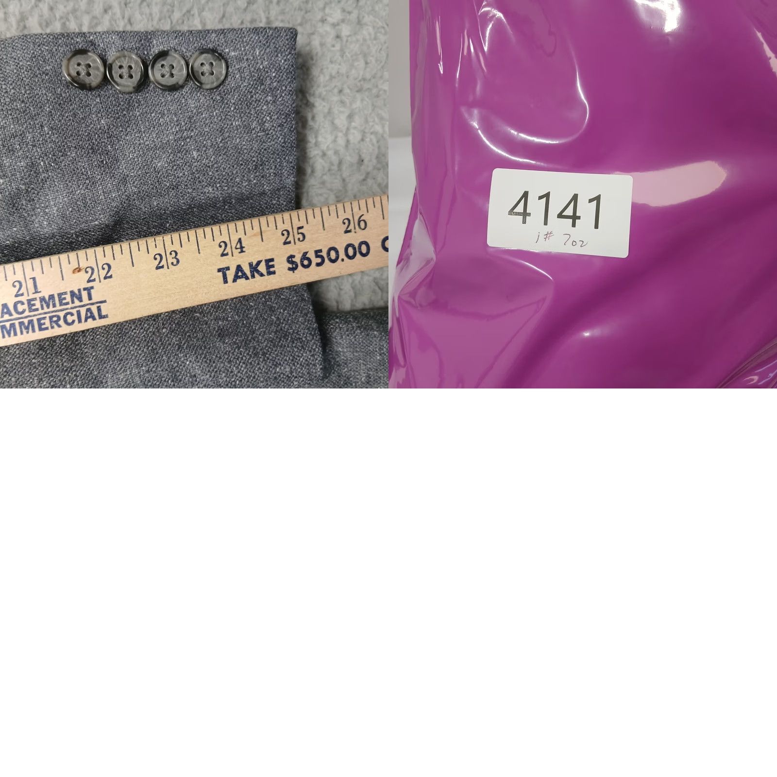 Vintage VINTAGE? No — Jos A Bank Signature Collection Blazer Gray 100% Silk? Size 44R - 8 Thumbnail