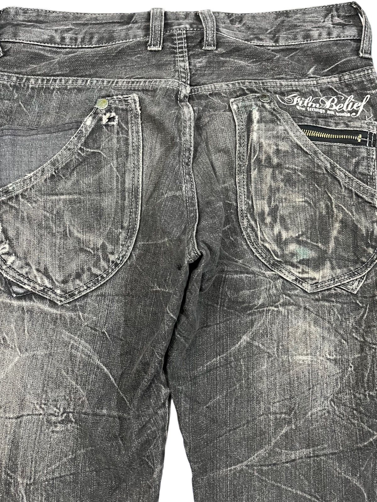 Le Grande Bleu (L.G.B.) Vintage Double Focus Punk Denim Size US 31 - 9 Thumbnail