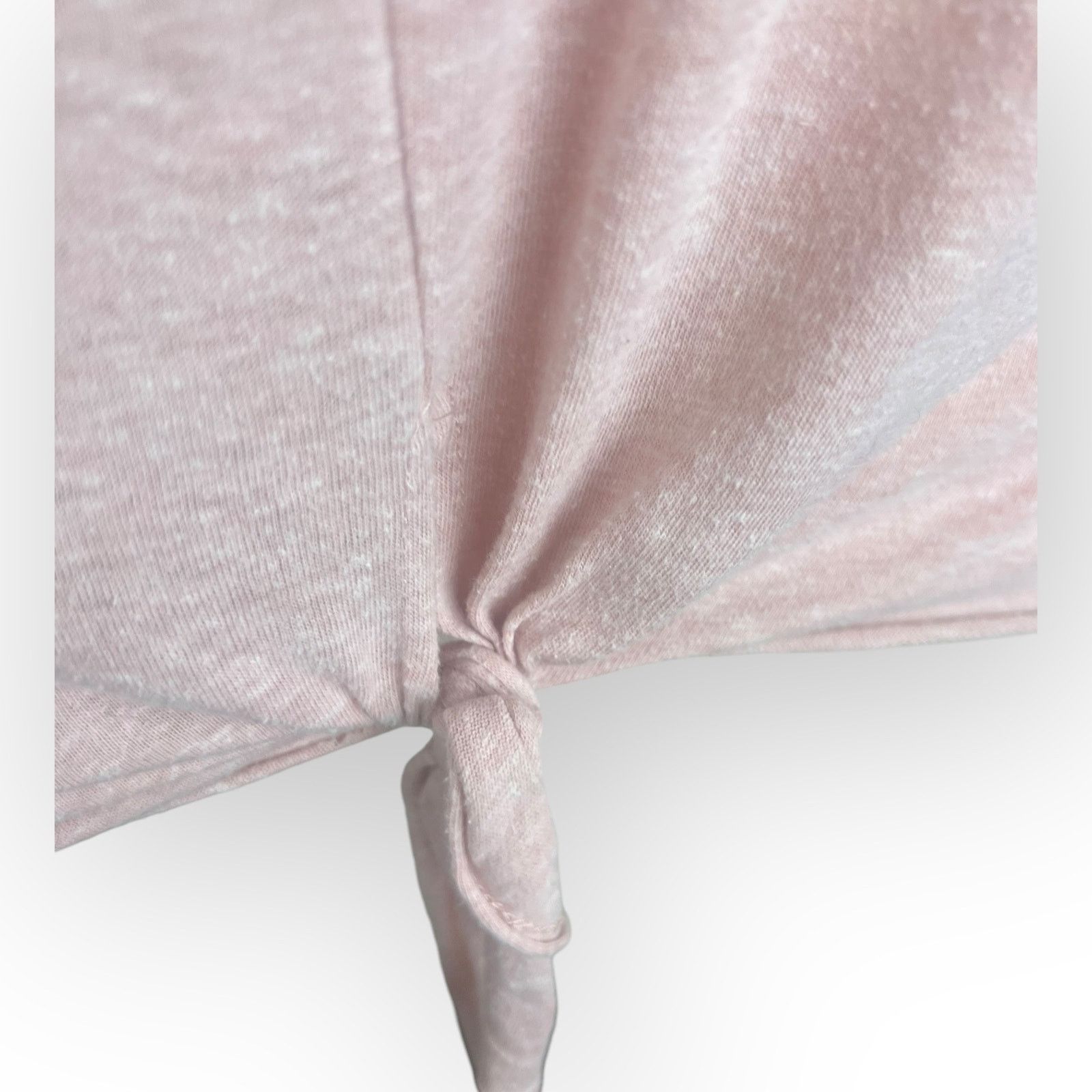 Vintage Primark Light Pink Front Tie Relaxed Tee | Casual T-Shirt Size S / US 4 / IT 40 - 6 Thumbnail