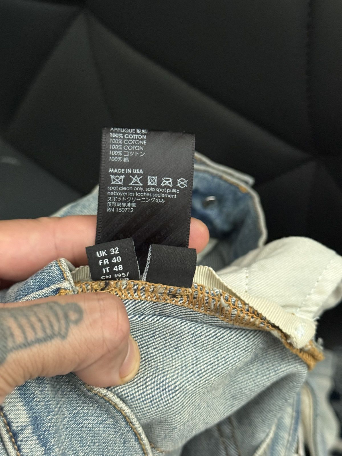 Amiri Amiri checkered patch mx1 jeans Size US 32 / EU 48 - 10 Thumbnail