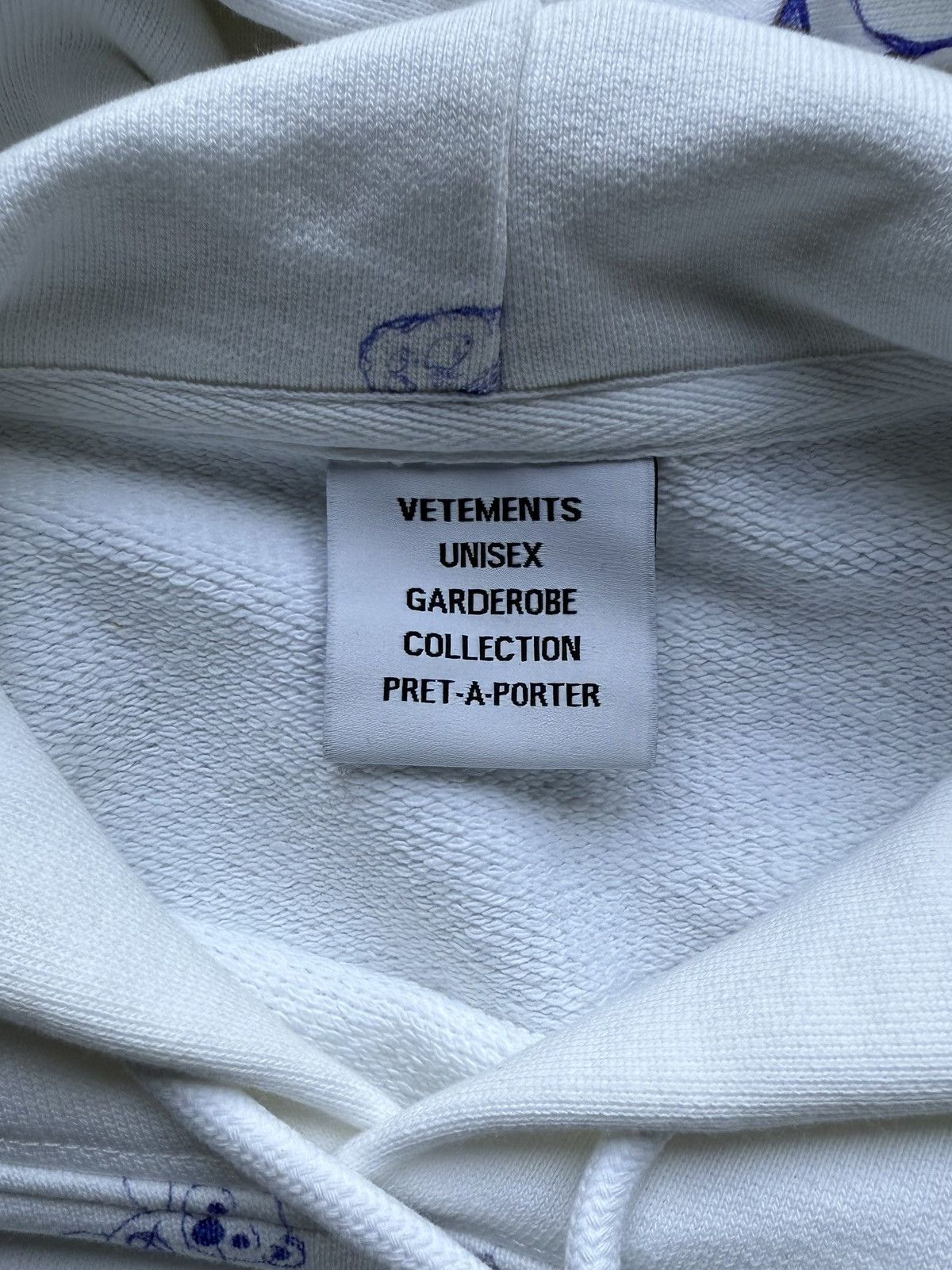 Vetements Vetements Limited Edition Men’s Terry Scribble Hoodie Size US L / EU 52-54 / 3 - 5 Thumbnail