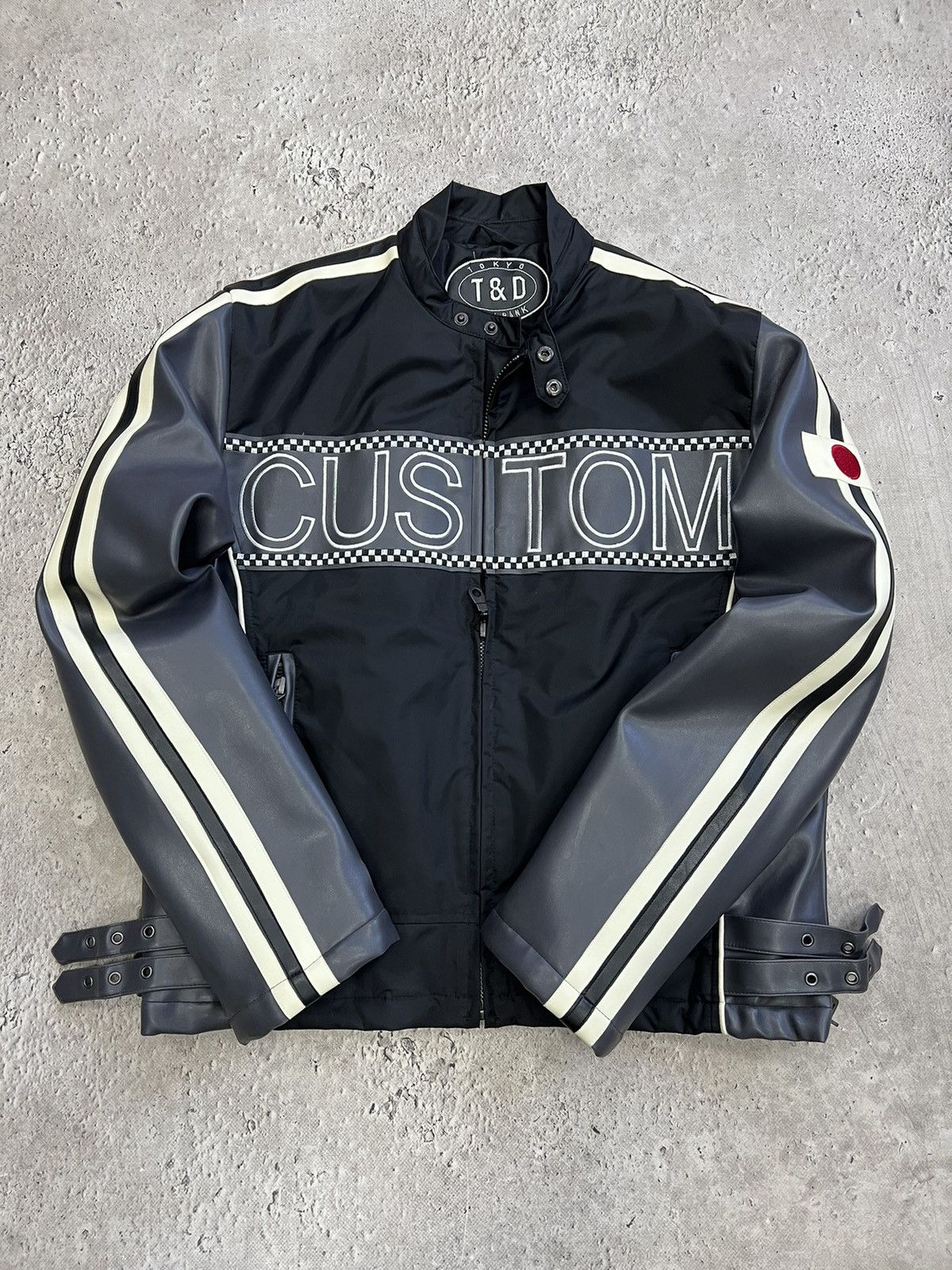 Vintage JAPANESE 90's F1 Leather Racing Jacket