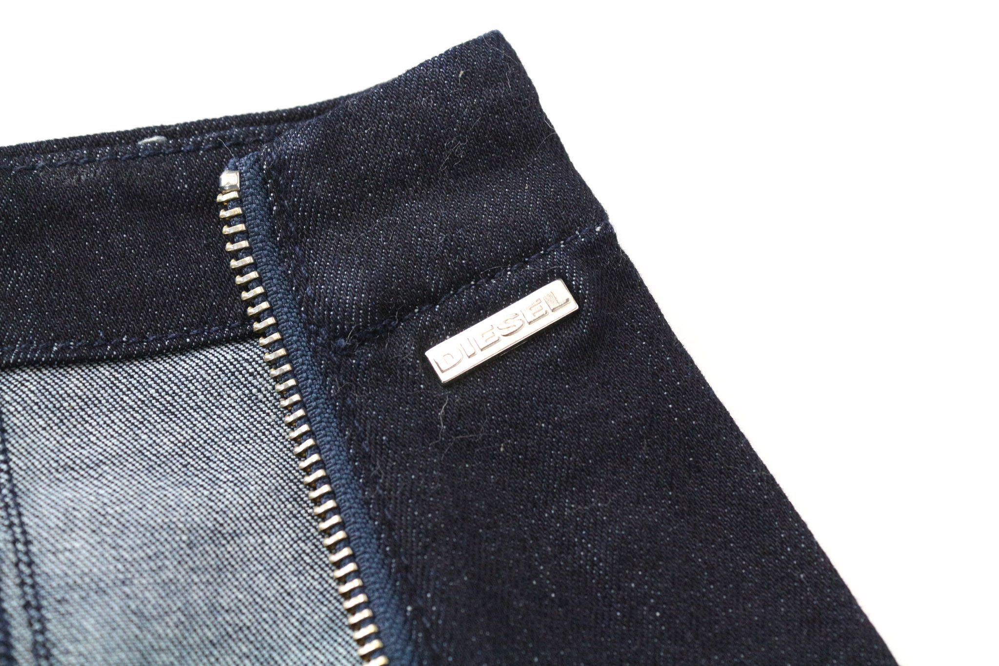 Diesel DE-TRAX GONNA 0EALB W23 Dark Blue Pencil Zipped Skirt 74573 Size 23" - 5 Thumbnail
