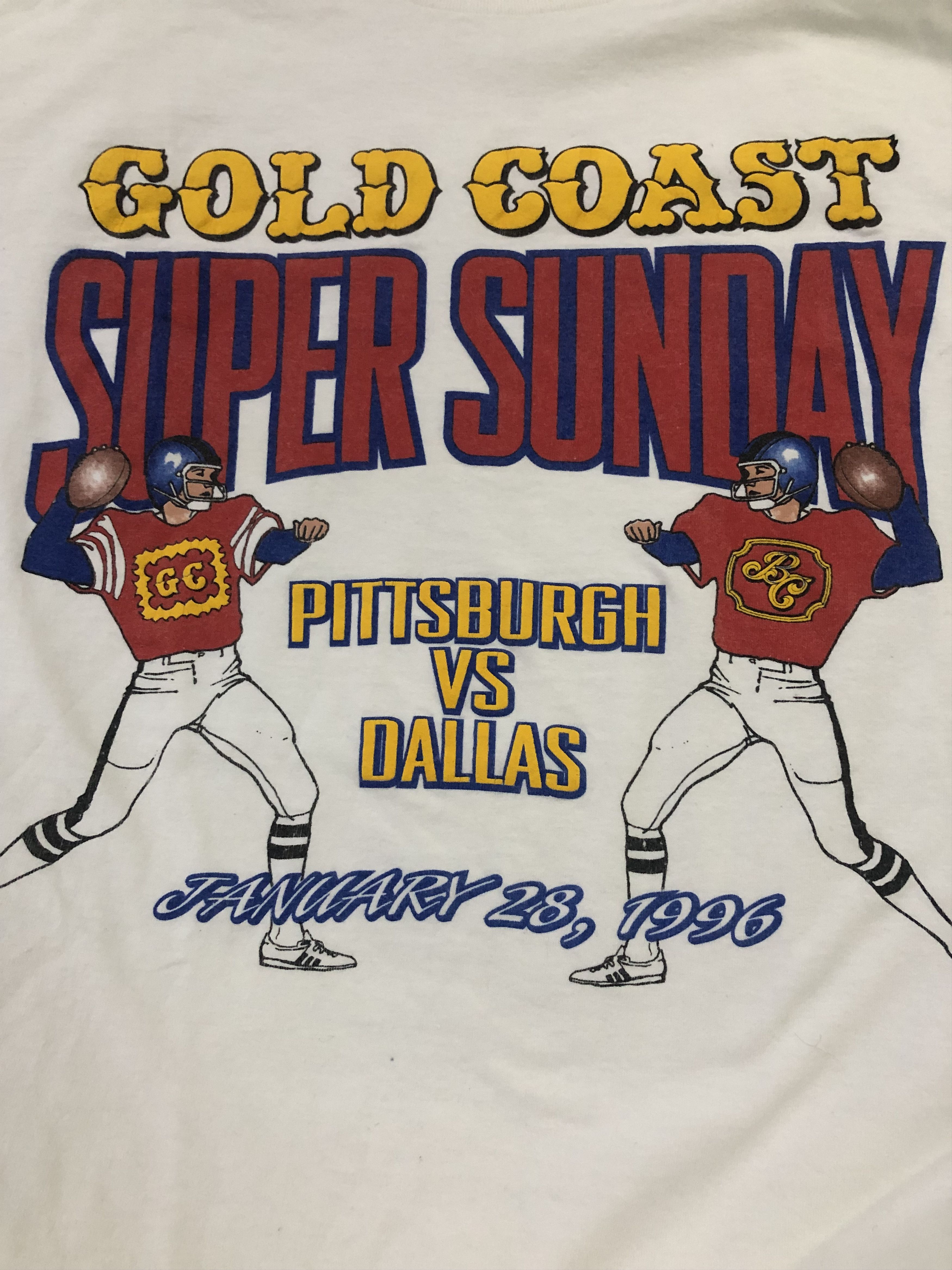 NFL Vintage 90s Gold Super Bowl XXX Tee Pittsburgh vs Dallas Size US XL / EU 56 / 4 - 3 Thumbnail