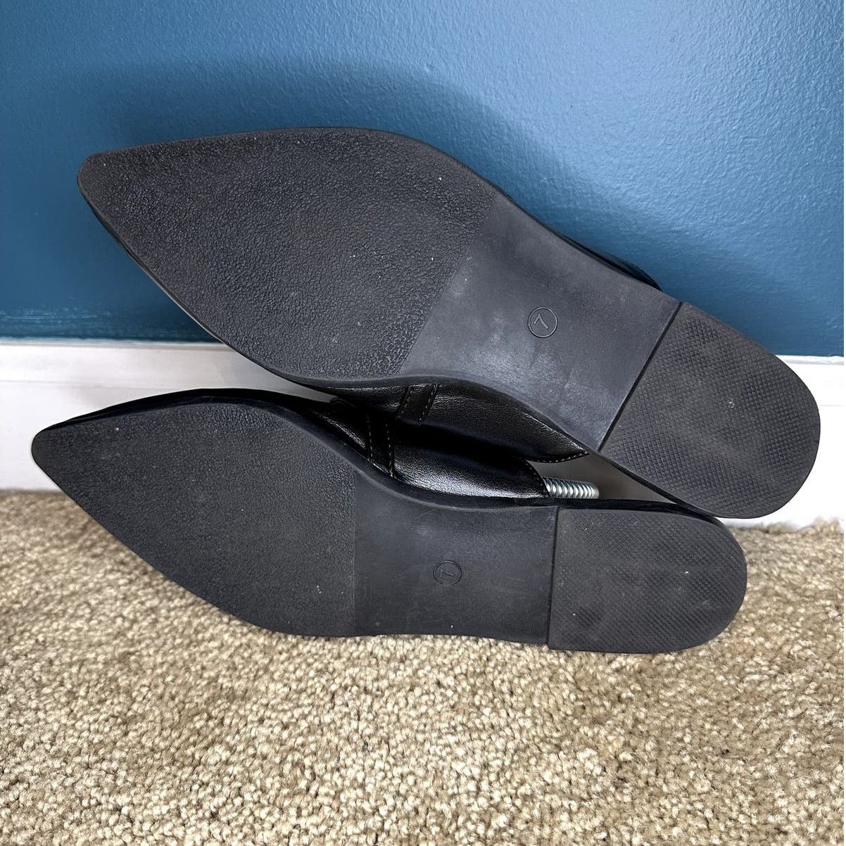 Other Bison Spirit Slip On Pointed Toe Flats Loafer Mules Black 7 Size US 7 / IT 37 - 8 Thumbnail